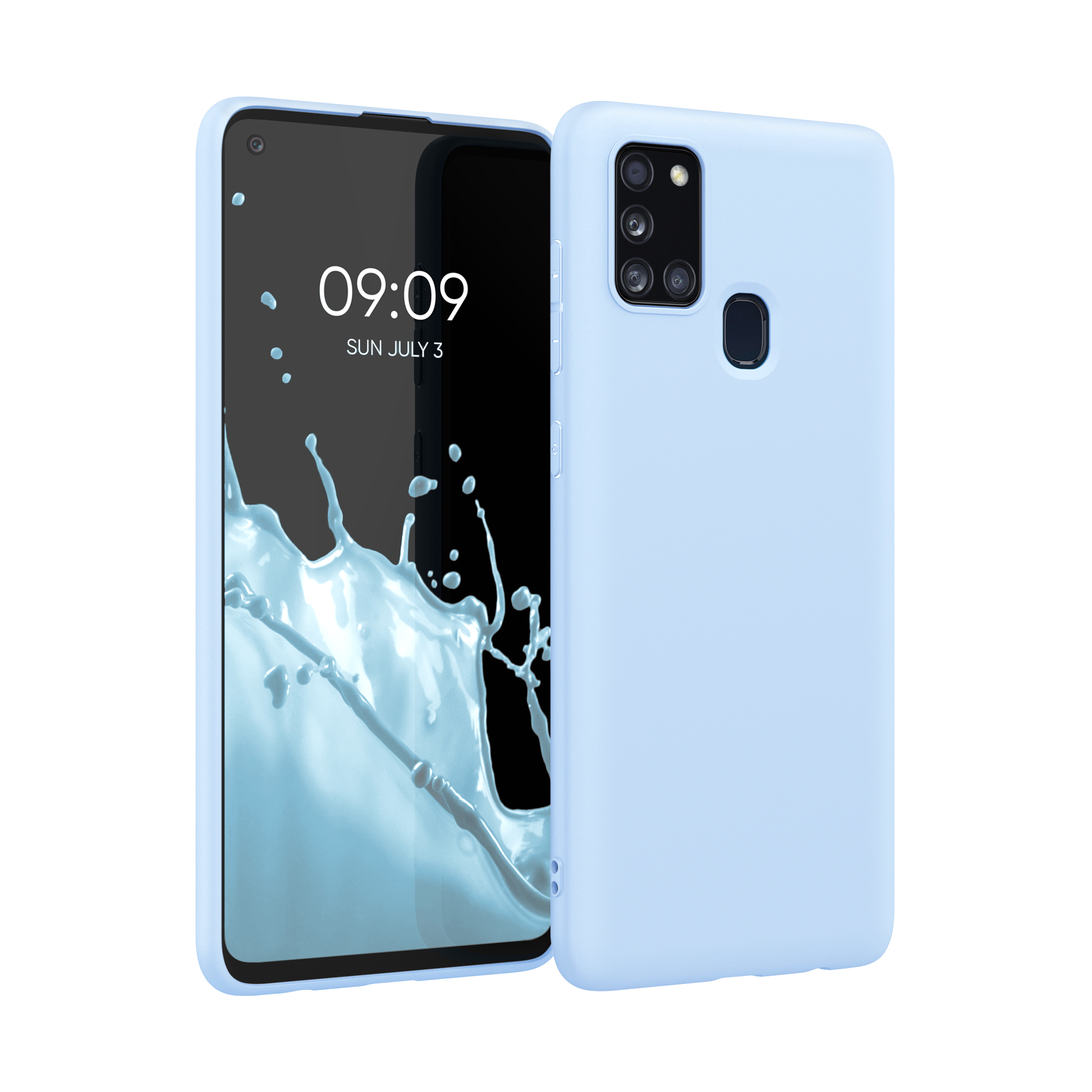 Kryt na mobil Samsung Galaxy A21s kwmobile TPU Matná světle modrá