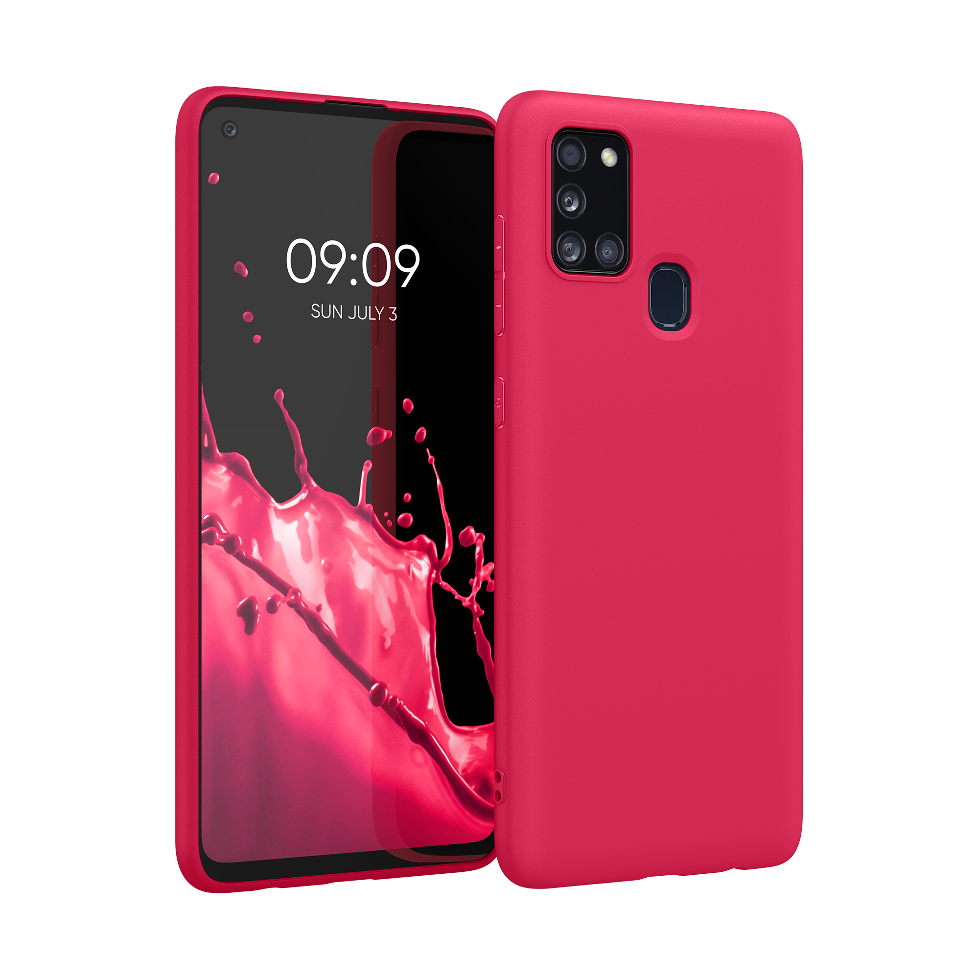 Kryt na mobil Samsung Galaxy A21s kwmobile TPU Neonová růžová