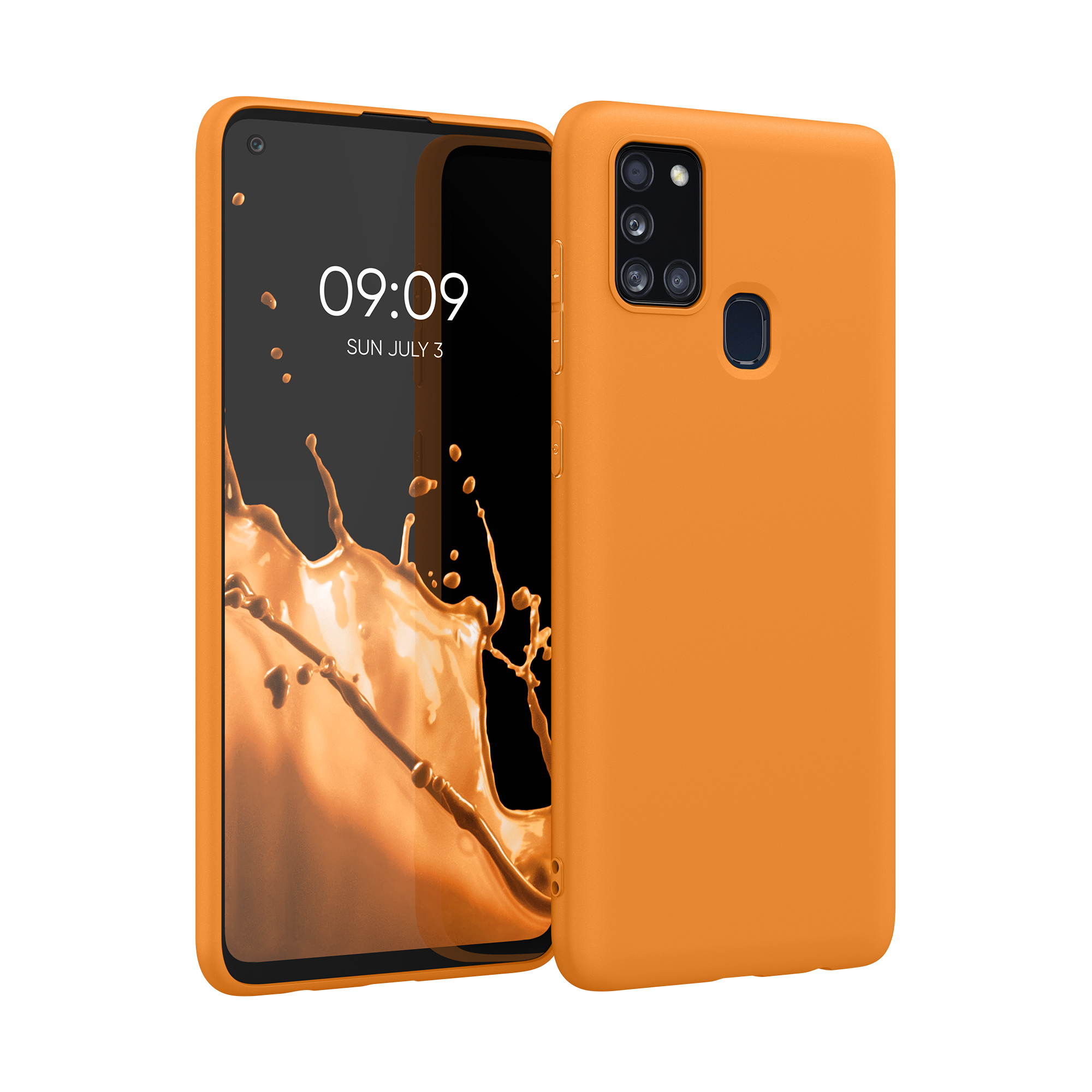 Kryt na mobil Samsung Galaxy A21s kwmobile TPU ovocně oranžový
