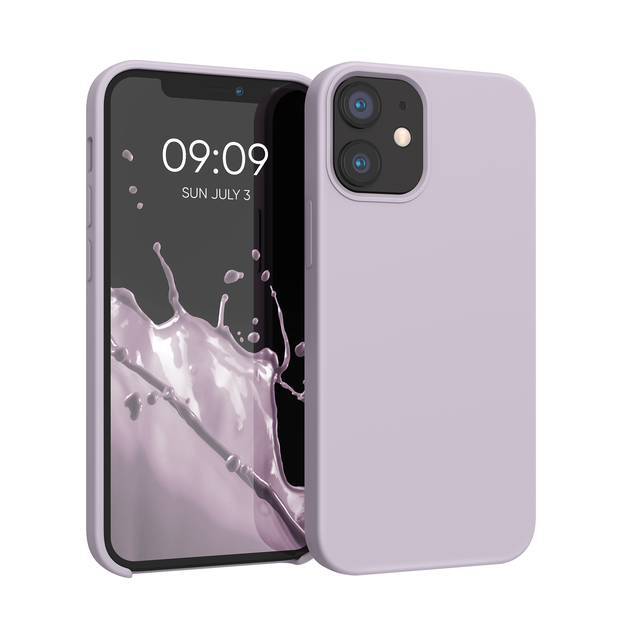 Silikonový kryt kwmobile pro iPhone 12 mini - fialový mrak
