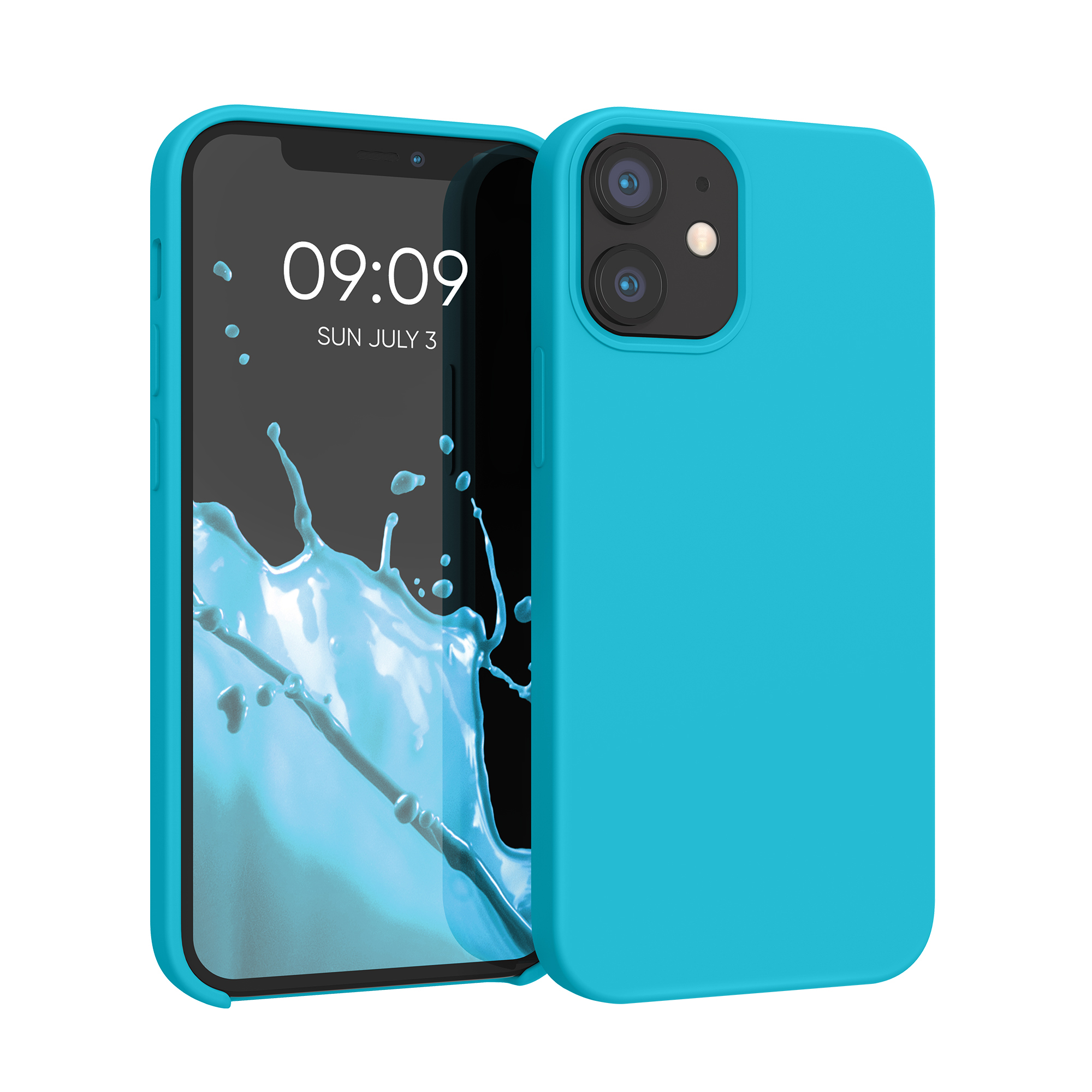 Silikonový kryt kwmobile pro iPhone 12 mini - ledovcová