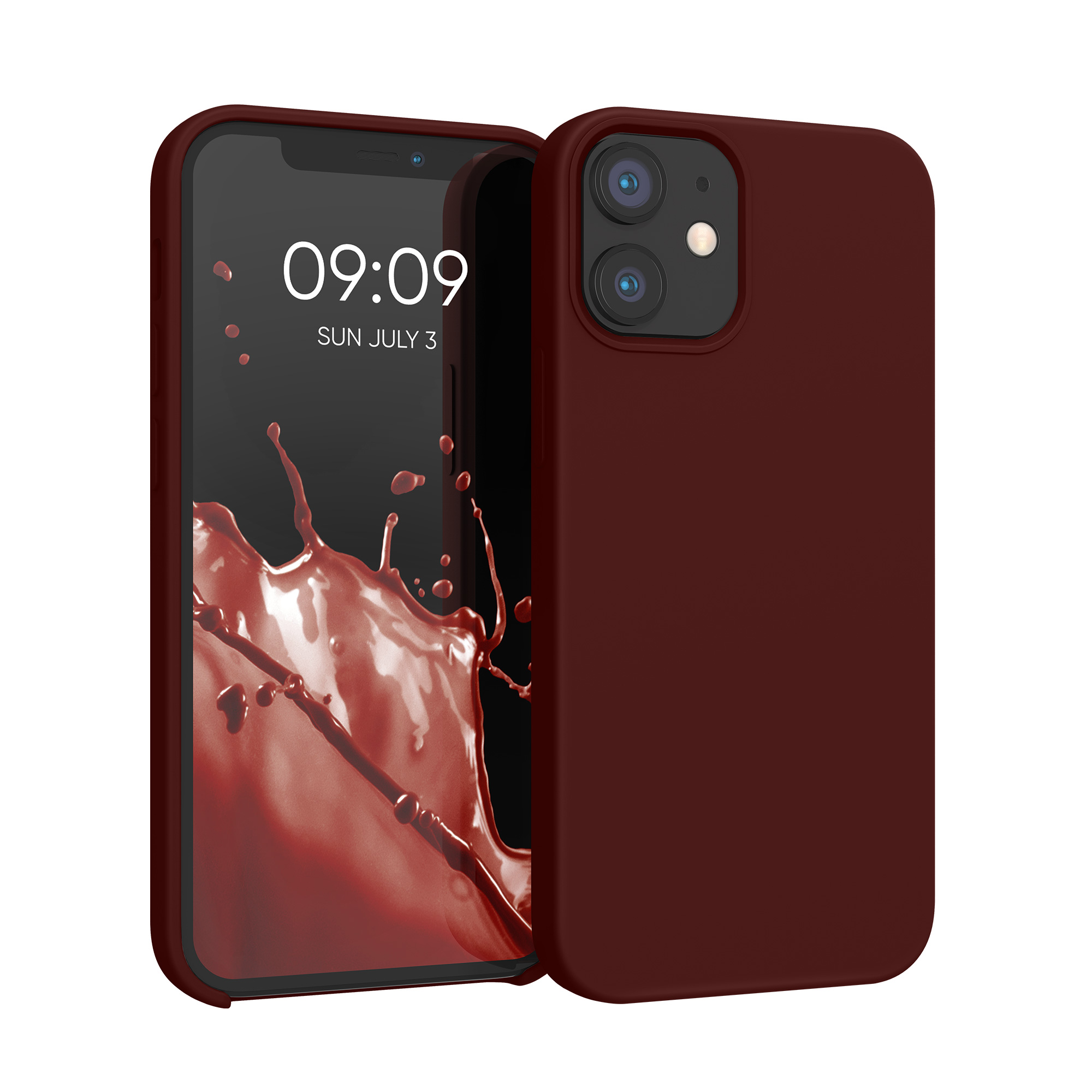 Silikonový kryt kwmobile pro iPhone 12 mini - tawny červená