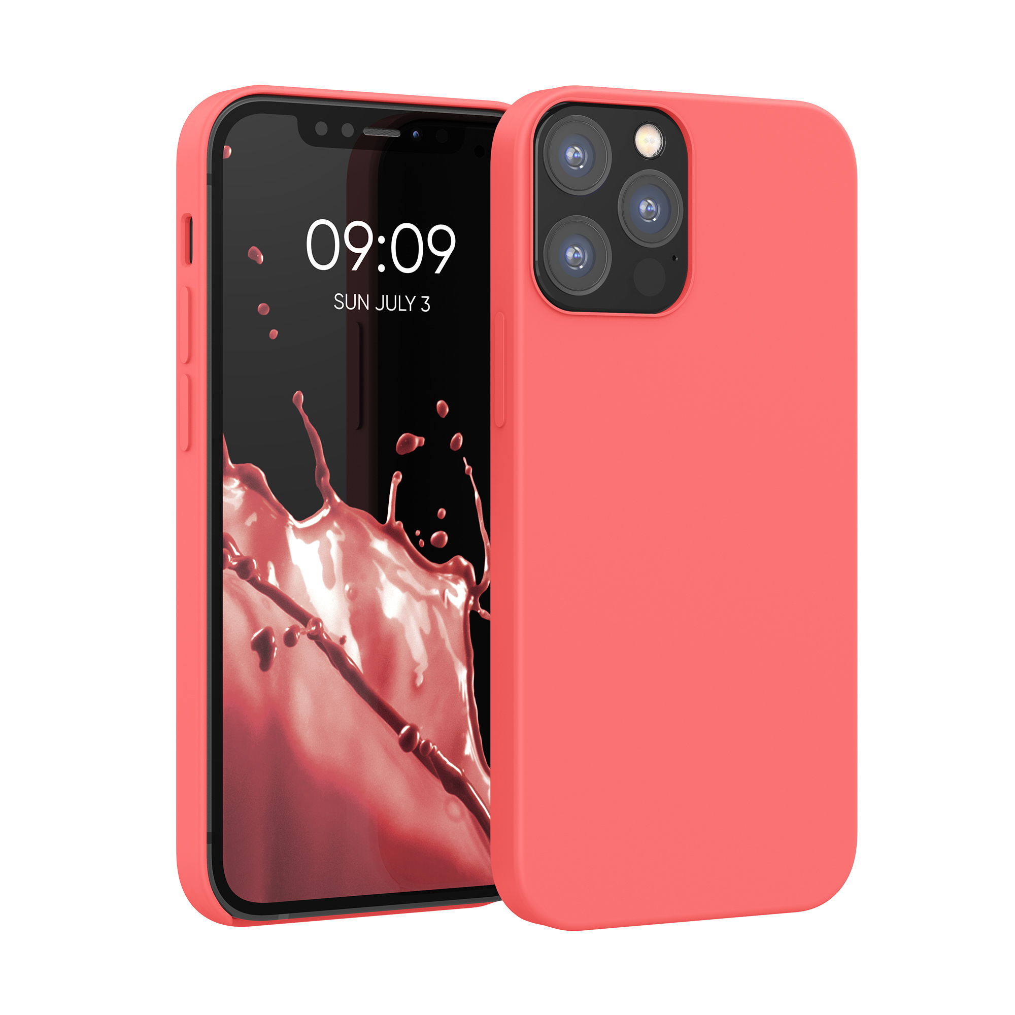 Silikonový kryt kwmobile pro iPhone 12 / iPhone 12 Pro - výrazná korálová