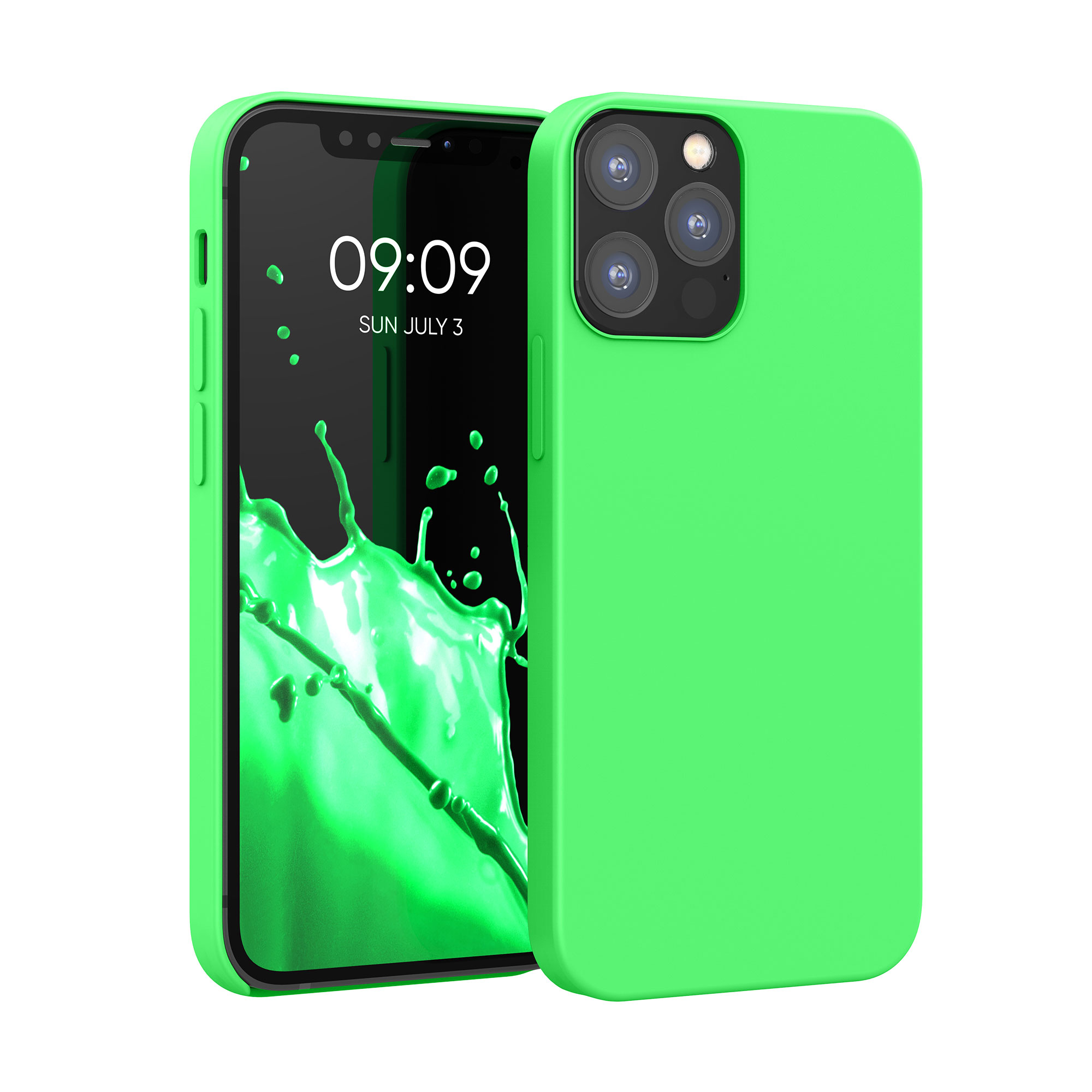 Silikonový kryt kwmobile pro iPhone 12 / iPhone 12 Pro - limetkově zelená