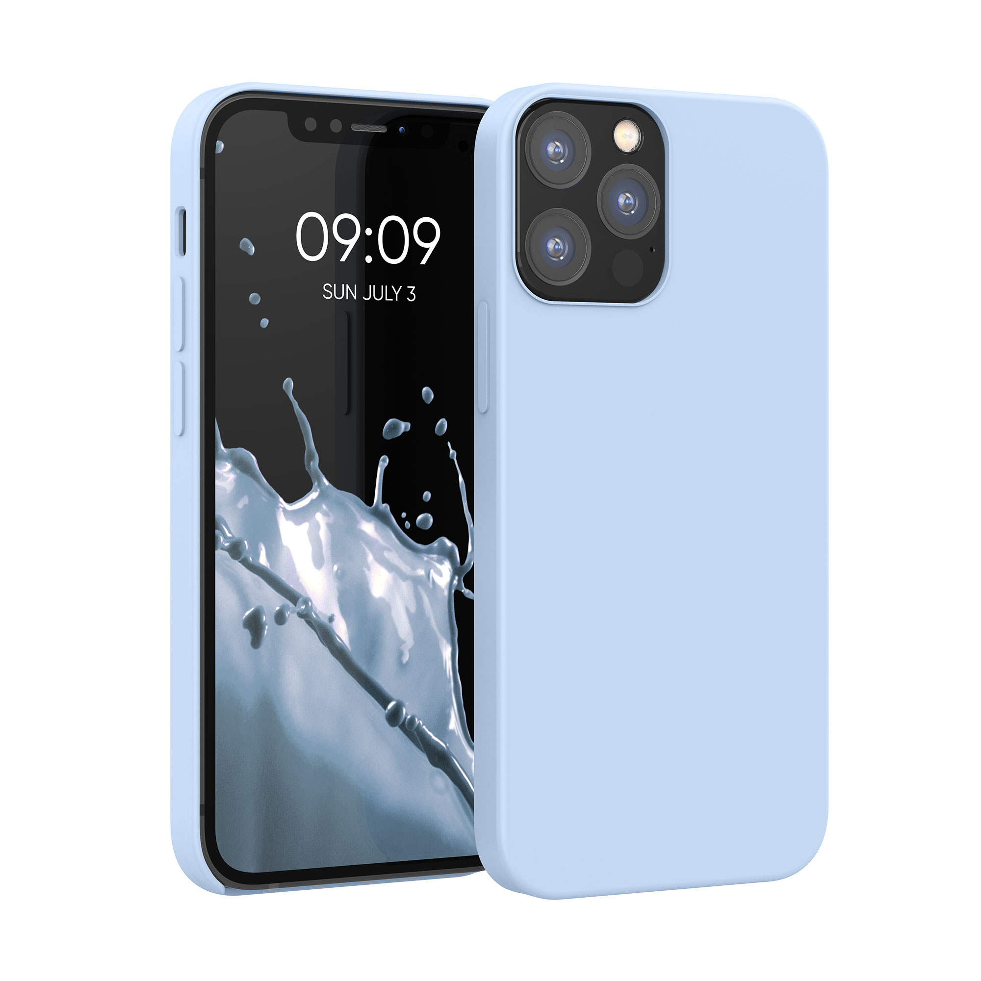Silikonový kryt kwmobile pro iPhone 12 / iPhone 12 Pro - světle modrá matná