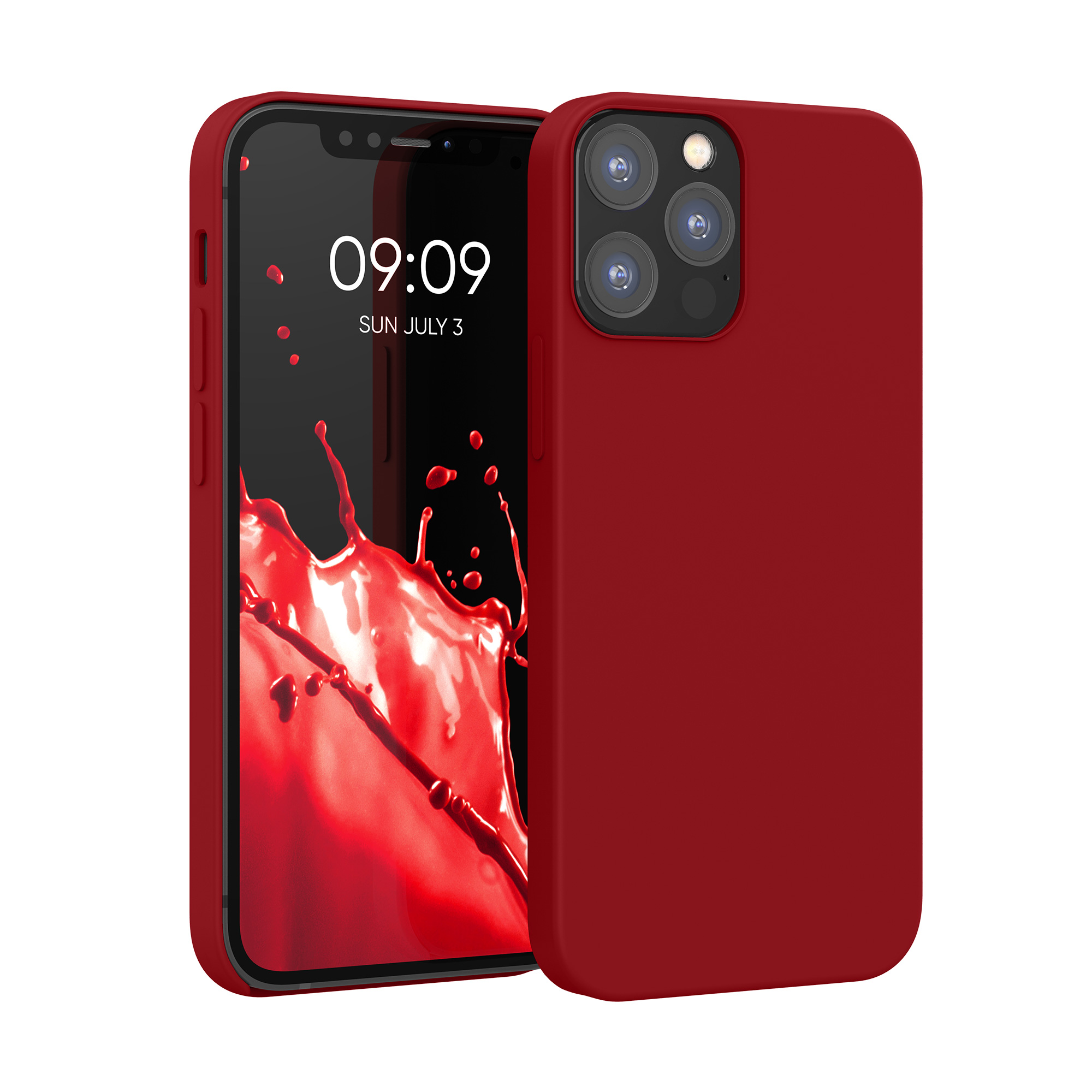 Silikonový kryt kwmobile pro iPhone 12 / iPhone 12 Pro - rebarborově červená