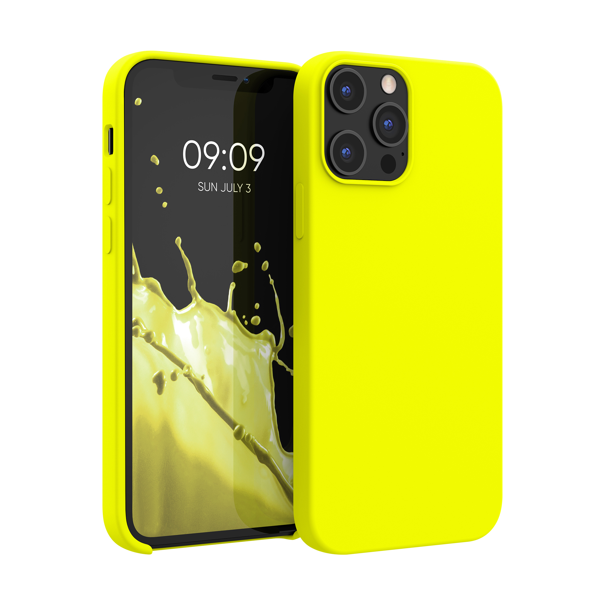 Silikonový kryt kwmobile pro iPhone 12 Pro Max - citronově žlutá