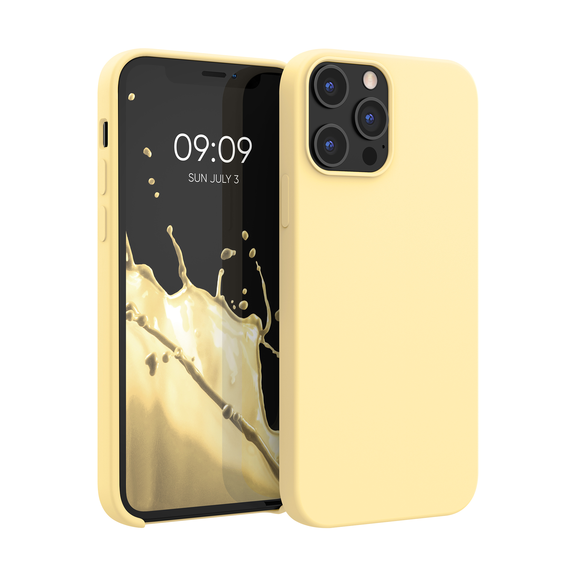 Silikonový kryt kwmobile pro iPhone 12 Pro Max - světle žlutá
