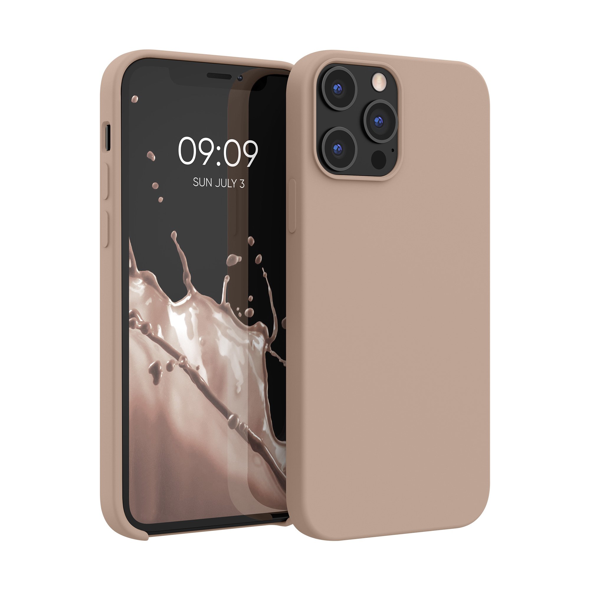 Silikonový kryt kwmobile pro iPhone 12 Pro Max - cappuccino