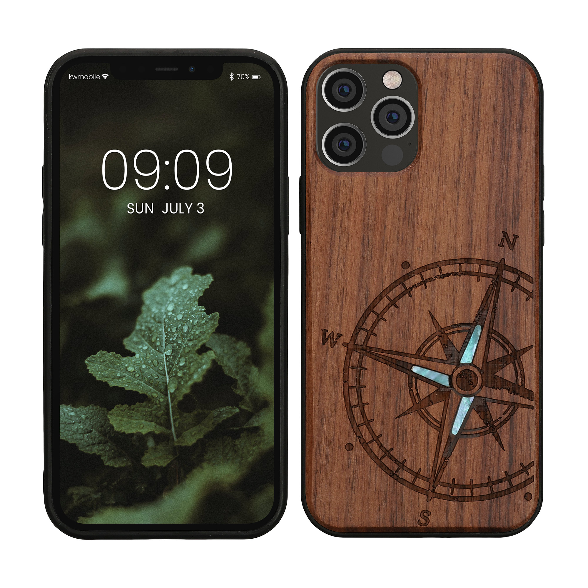Kryt na mobil kwmobile iPhone 12 / iPhone 12 Pro - tmavě hnědá
