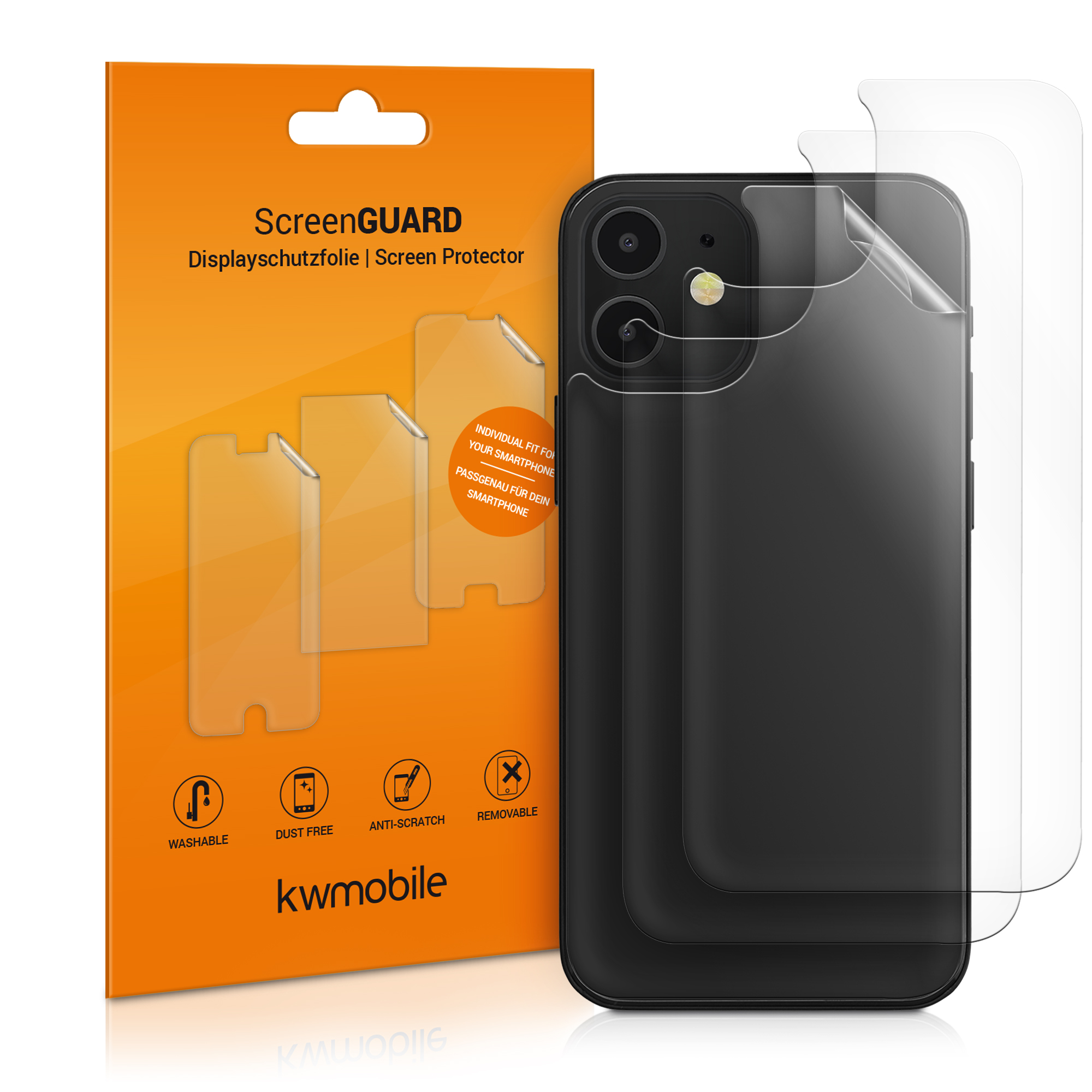 Ochranná fólie kwmobile pro iPhone 12 mini - transparentní