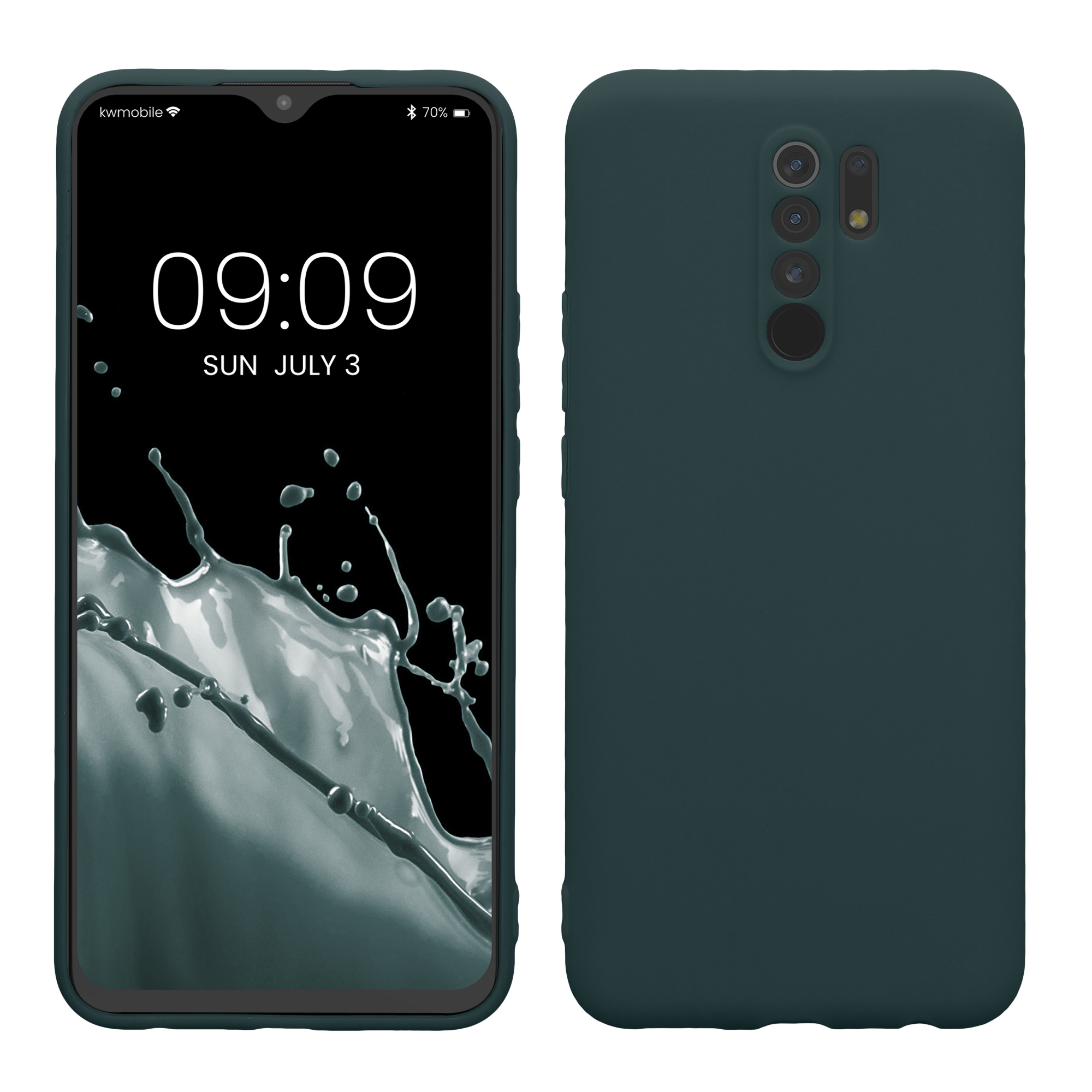 Kryt Xiaomi Redmi 9 silikonový TPU tmavá břidlice kwmobile