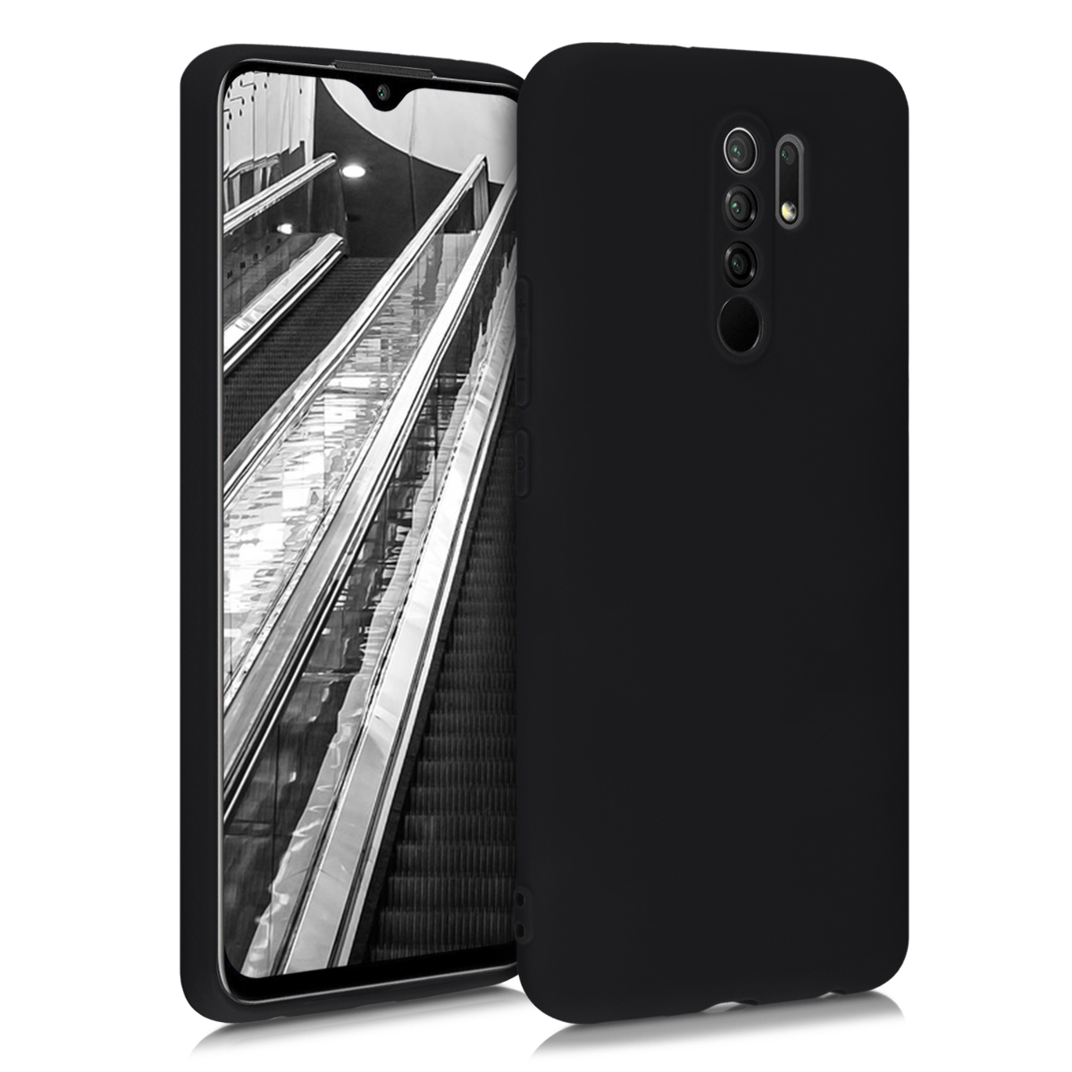 Kryt Xiaomi Redmi 9 silikonový TPU černá matná kwmobile