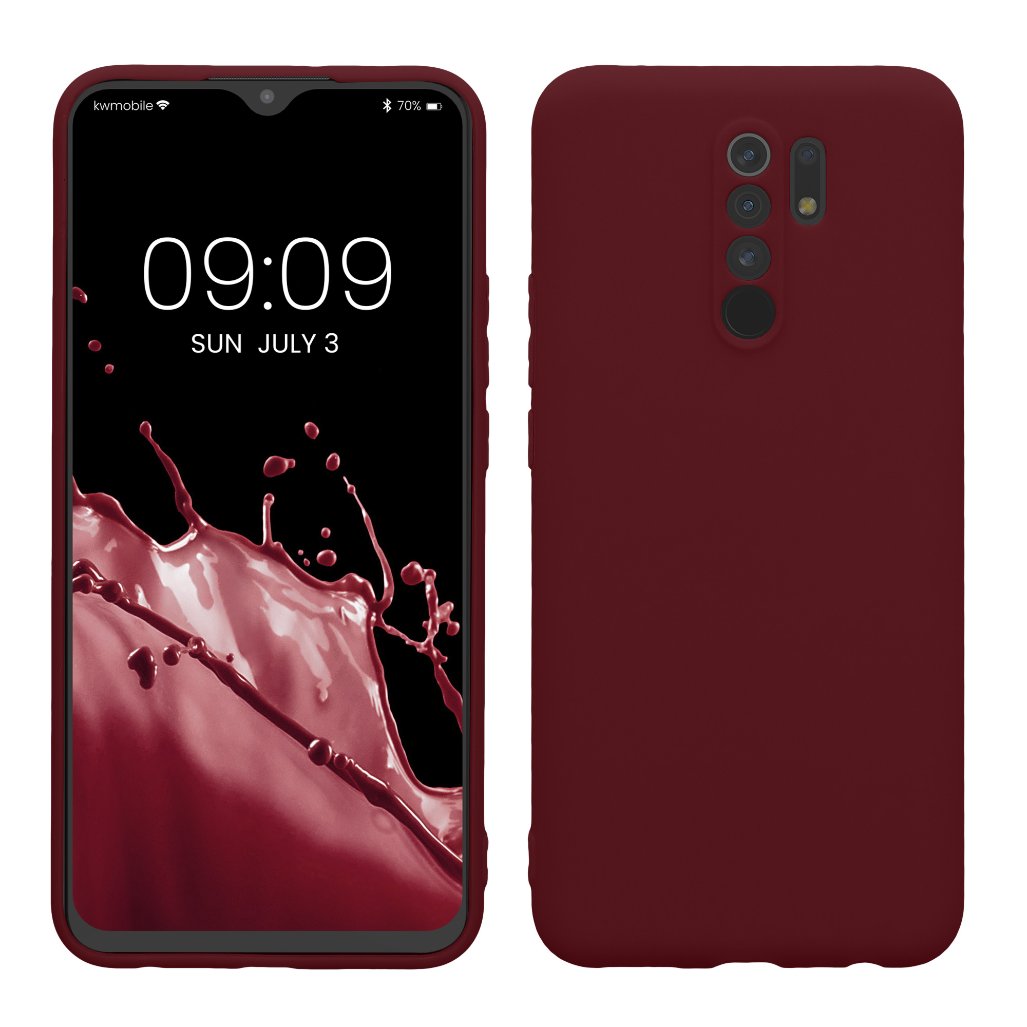 Kryt Xiaomi Redmi 9 silikonový TPU červená kwmobile