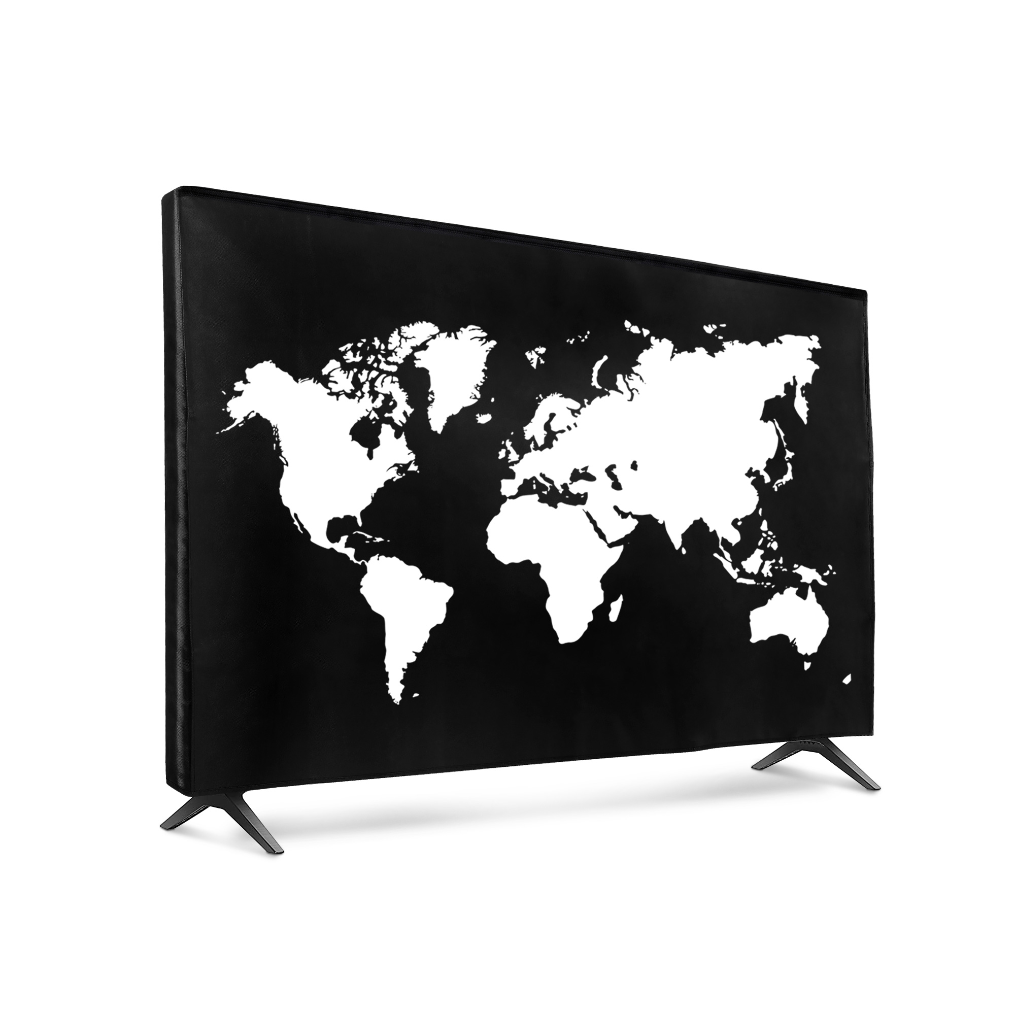 Vnitřní kryt na TV 32" kwmobile - syntetická látka bílá / černá