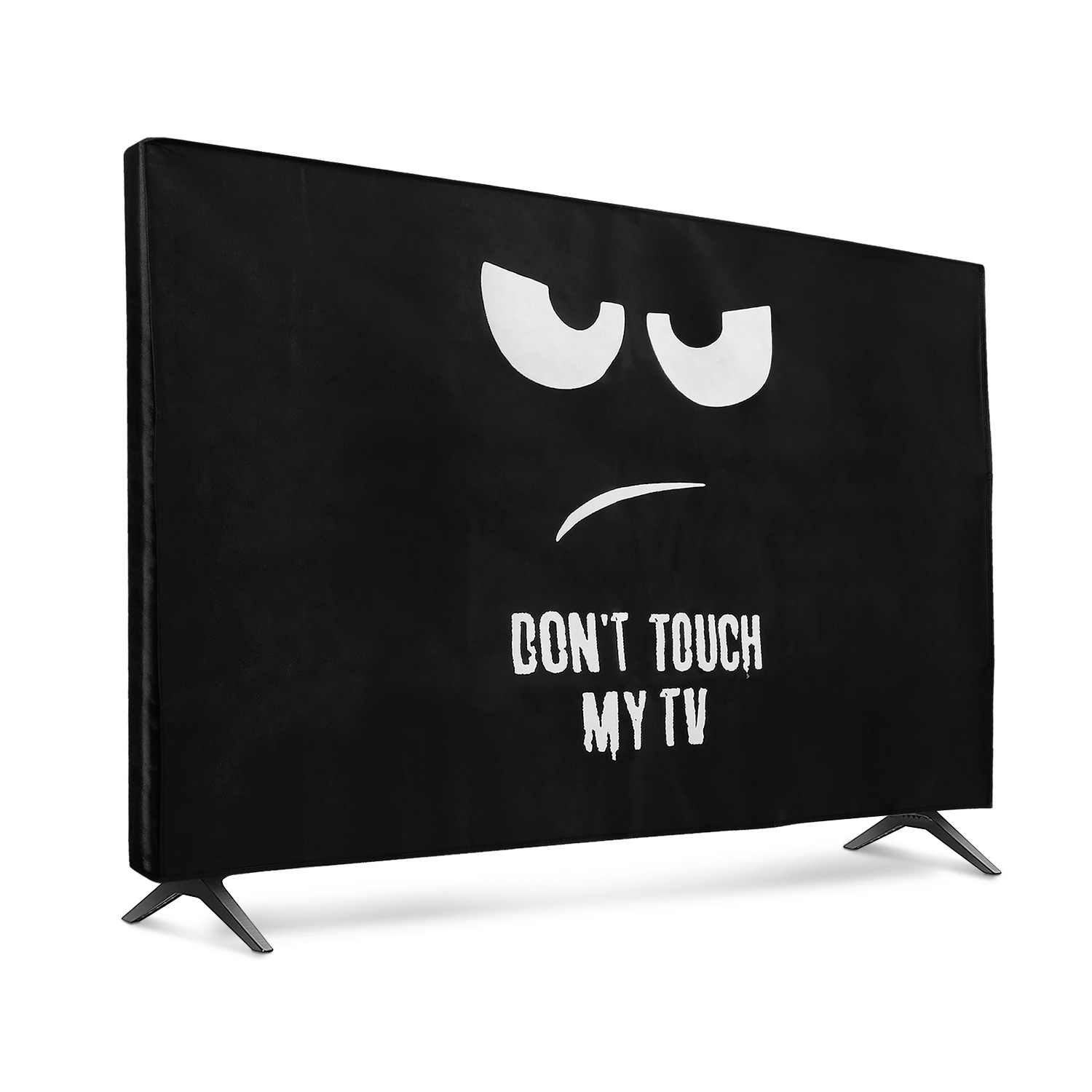 Vnitřní kryt na TV 40" kwmobile - syntetická látka bílá / černá