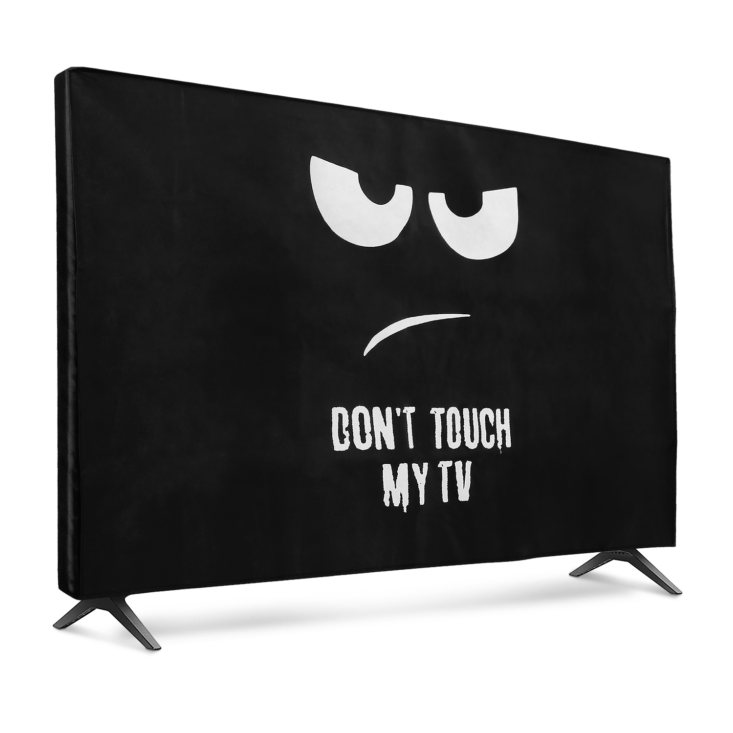 Vnitřní kryt na TV 43" kwmobile - syntetická látka bílá / černá