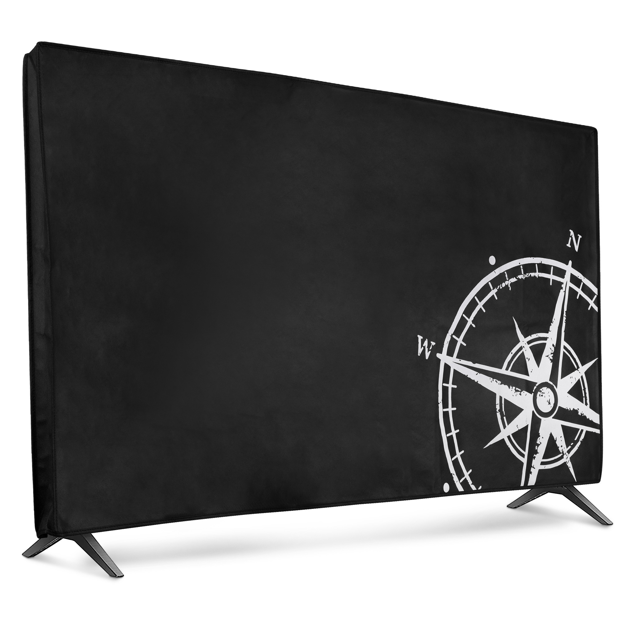 Vnitřní kryt na TV 49-50" kwmobile - syntetická látka bílá / černá