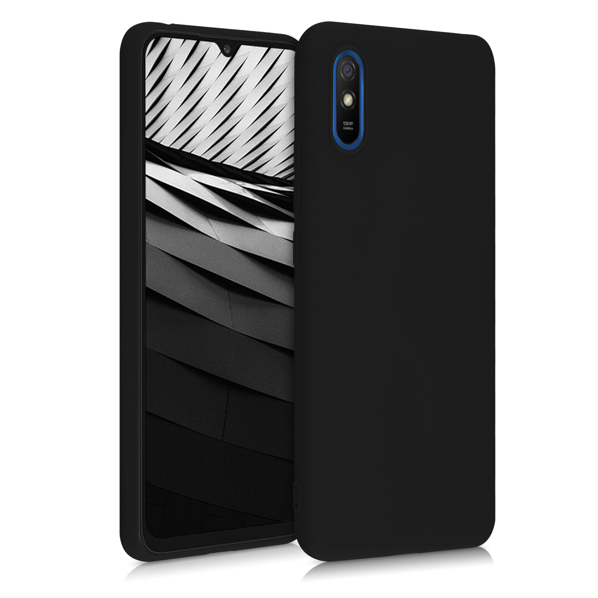 Kryt Xiaomi Redmi 9A silikonový TPU černá matná kwmobile