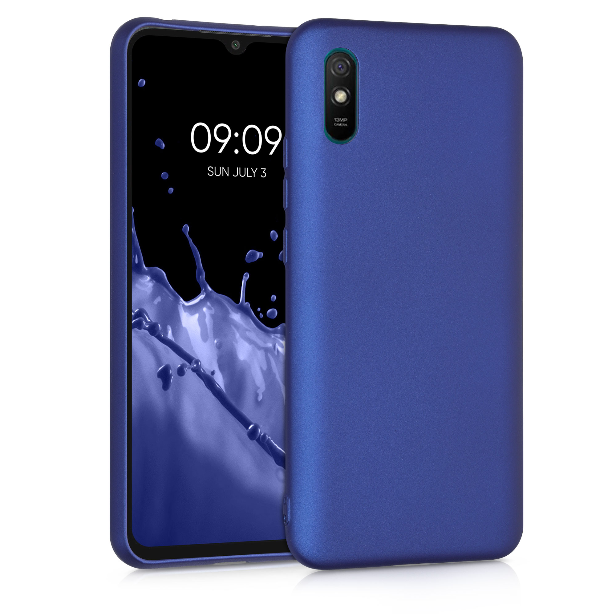 Kryt Xiaomi Redmi 9A metalický TPU modrá kwmobile