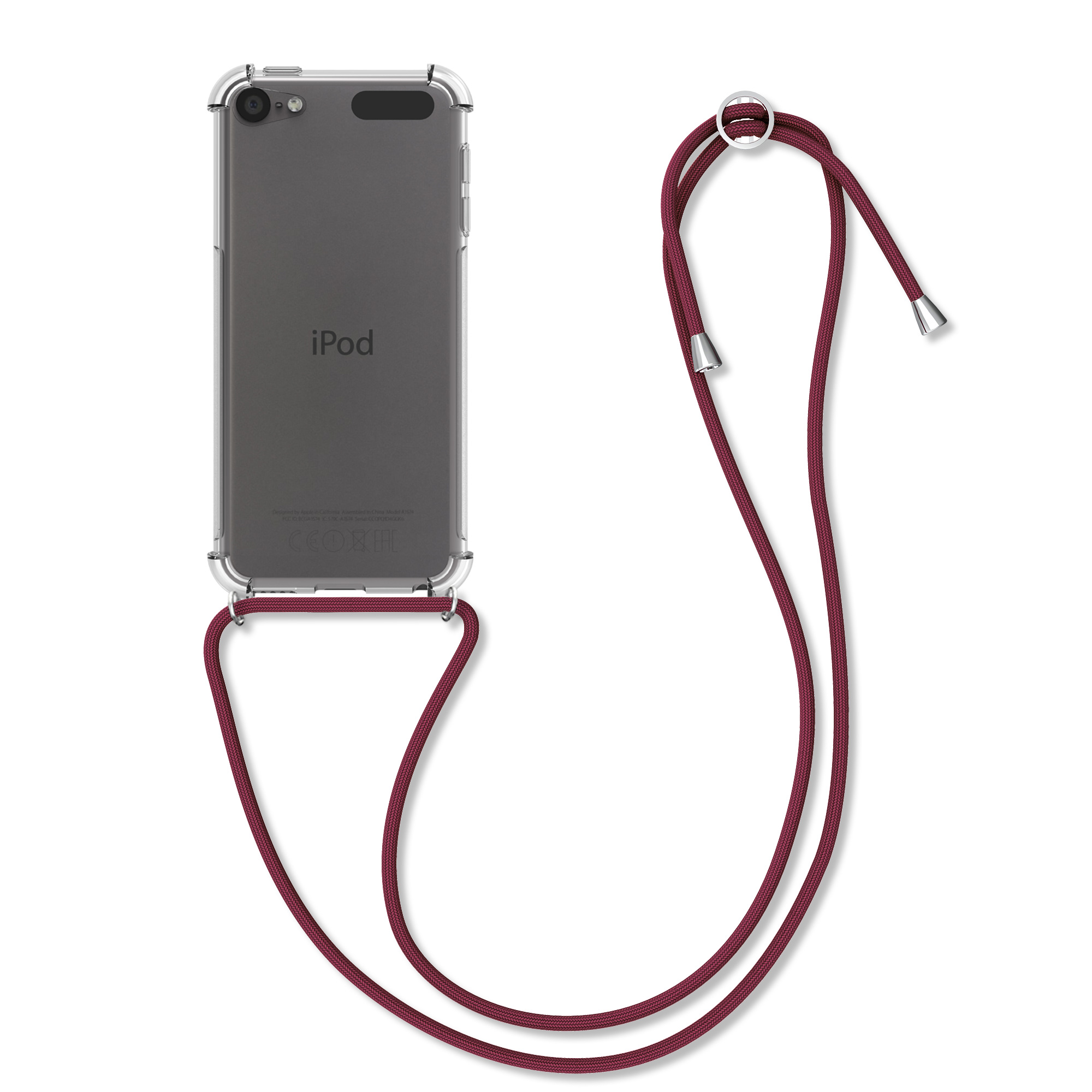 Crossbody kryt na mobil kwmobile pro Apple iPod Touch 6G / 7G (6th and 7th Generation) - tmavě červená