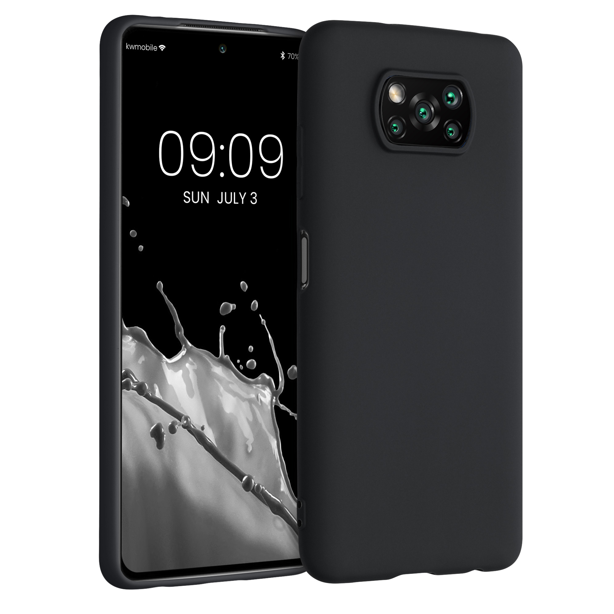 Kryt Xiaomi Poco X3 NFC silikonový TPU černá matná kwmobile