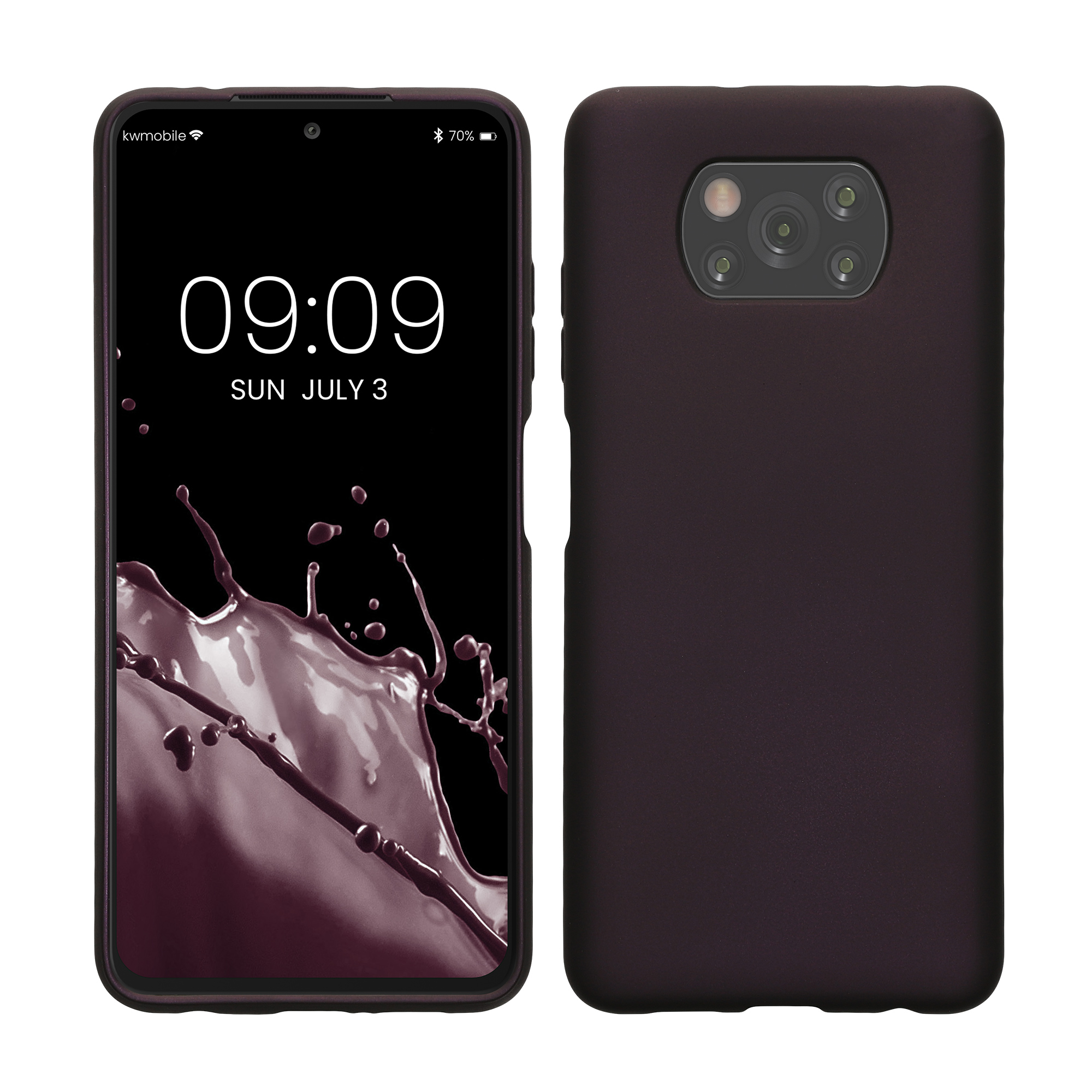Kryt Xiaomi Poco X3 NFC metalický TPU metalická borůvková kwmobile