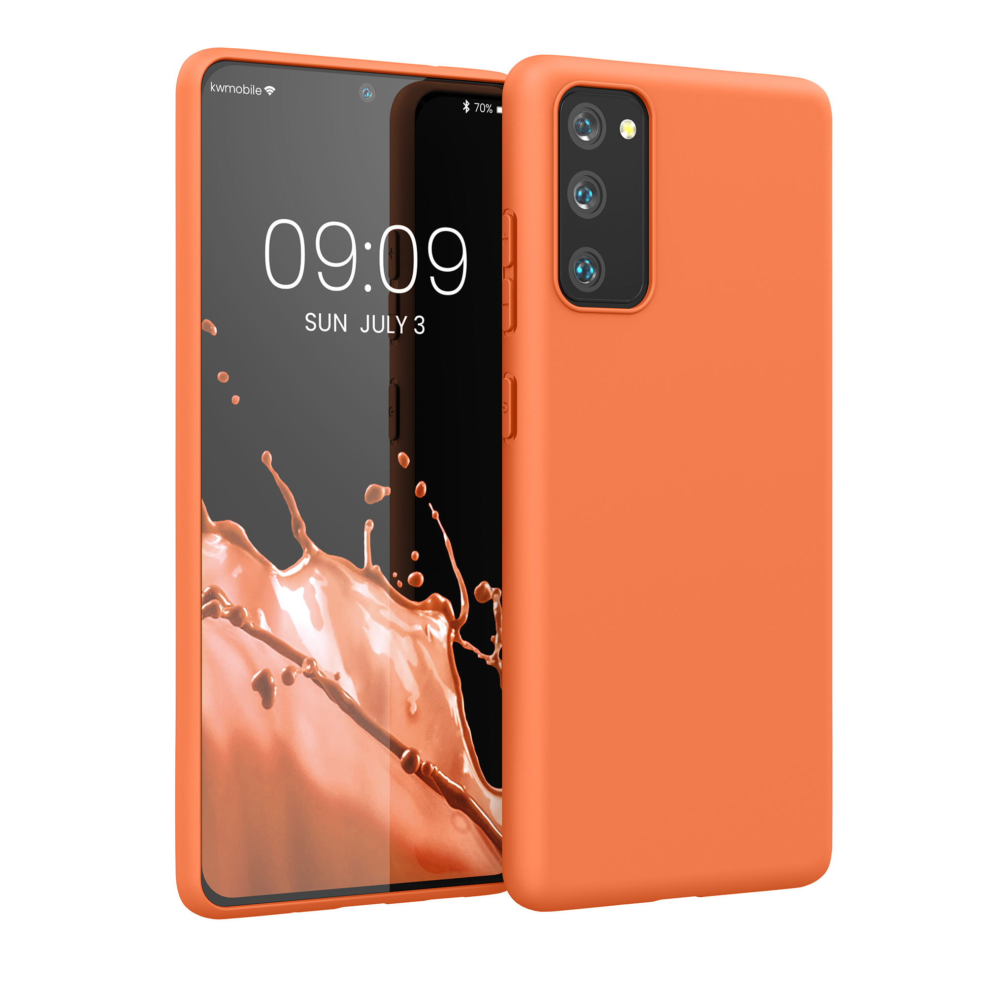 Kryt na mobil Samsung Galaxy S20 FE kwmobile TPU ovocně oranžový