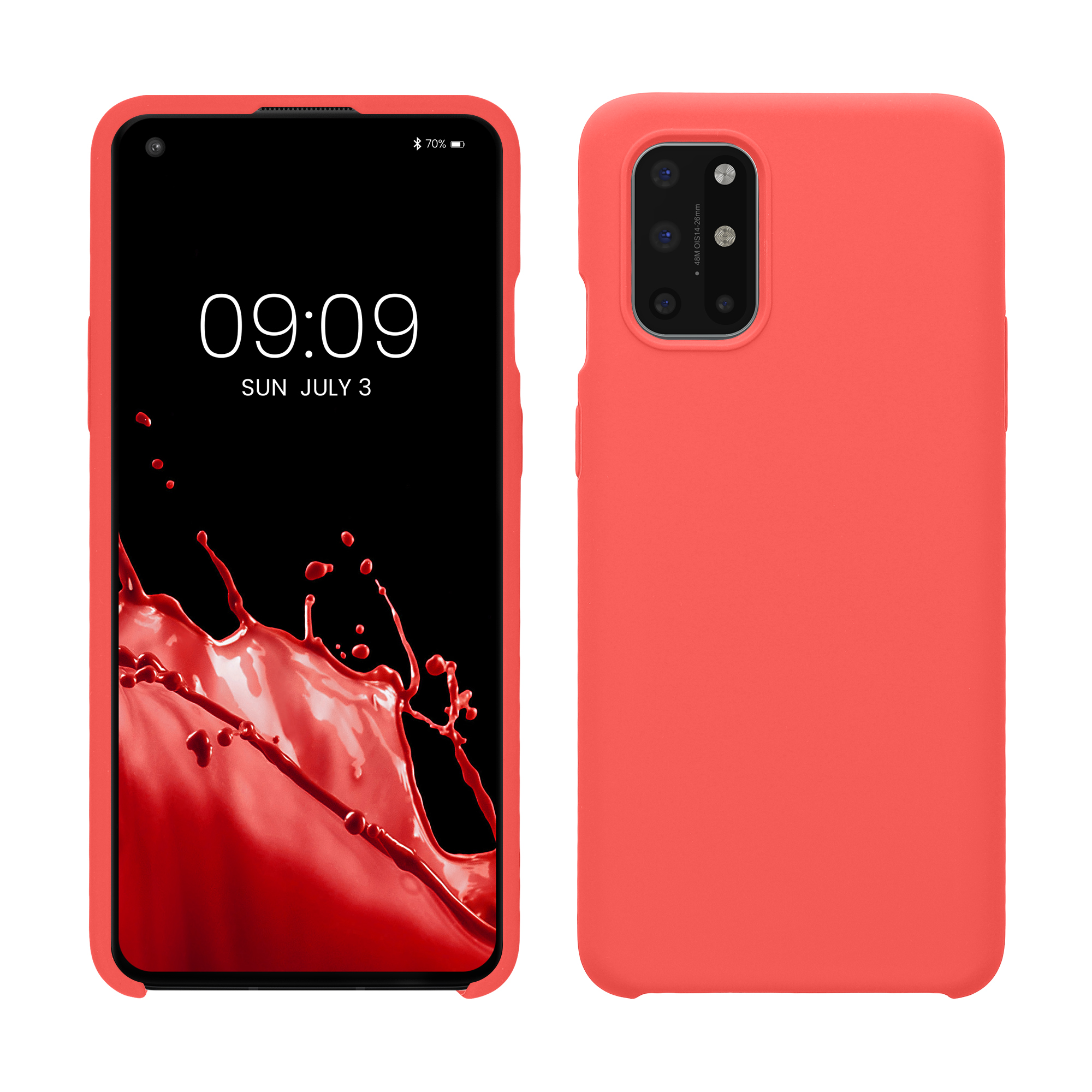 Kryt na mobil OnePlus 8T kwmobile TPU neonová korálová