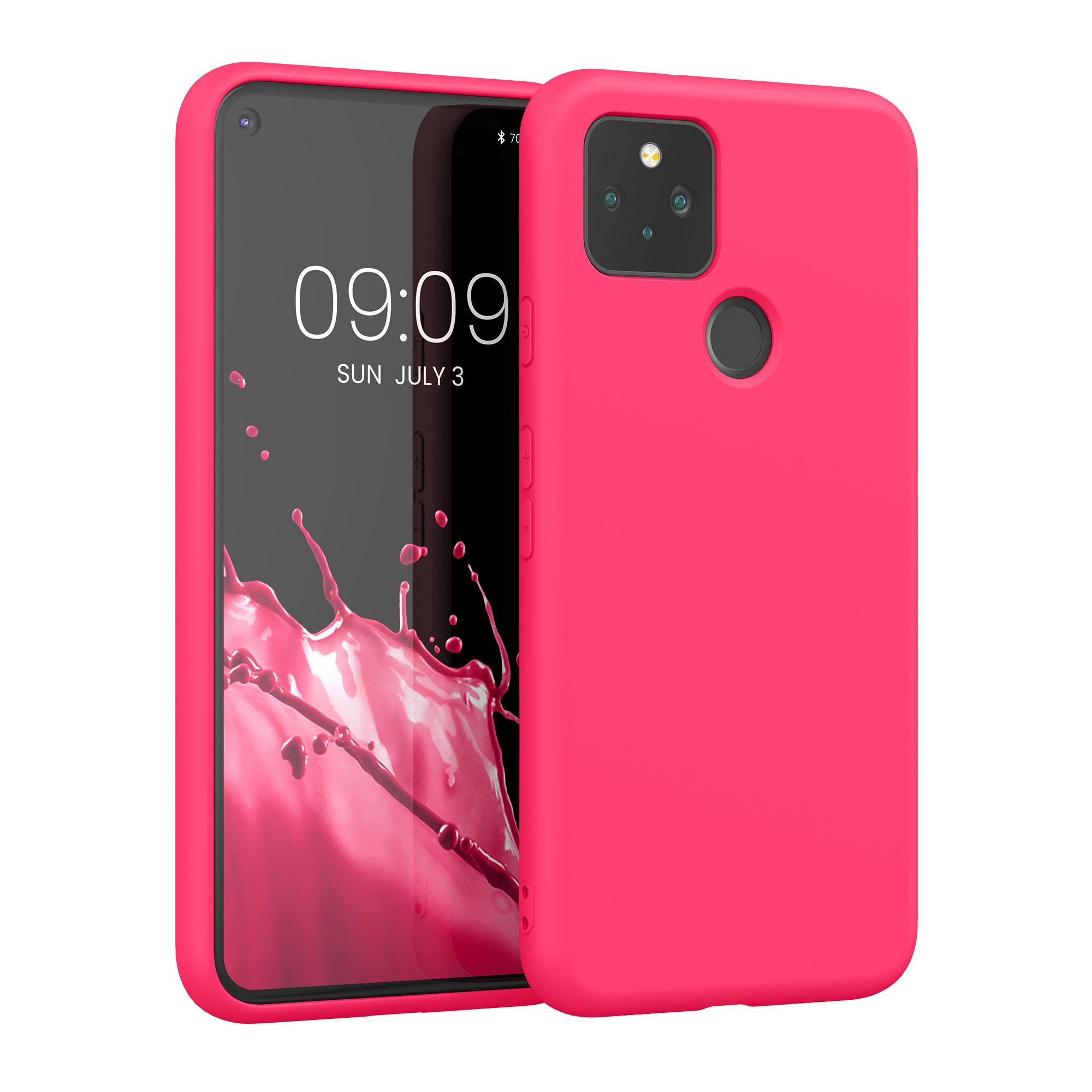 Zadní kryt kwmobile pro Google Pixel 5 - neonově růžová