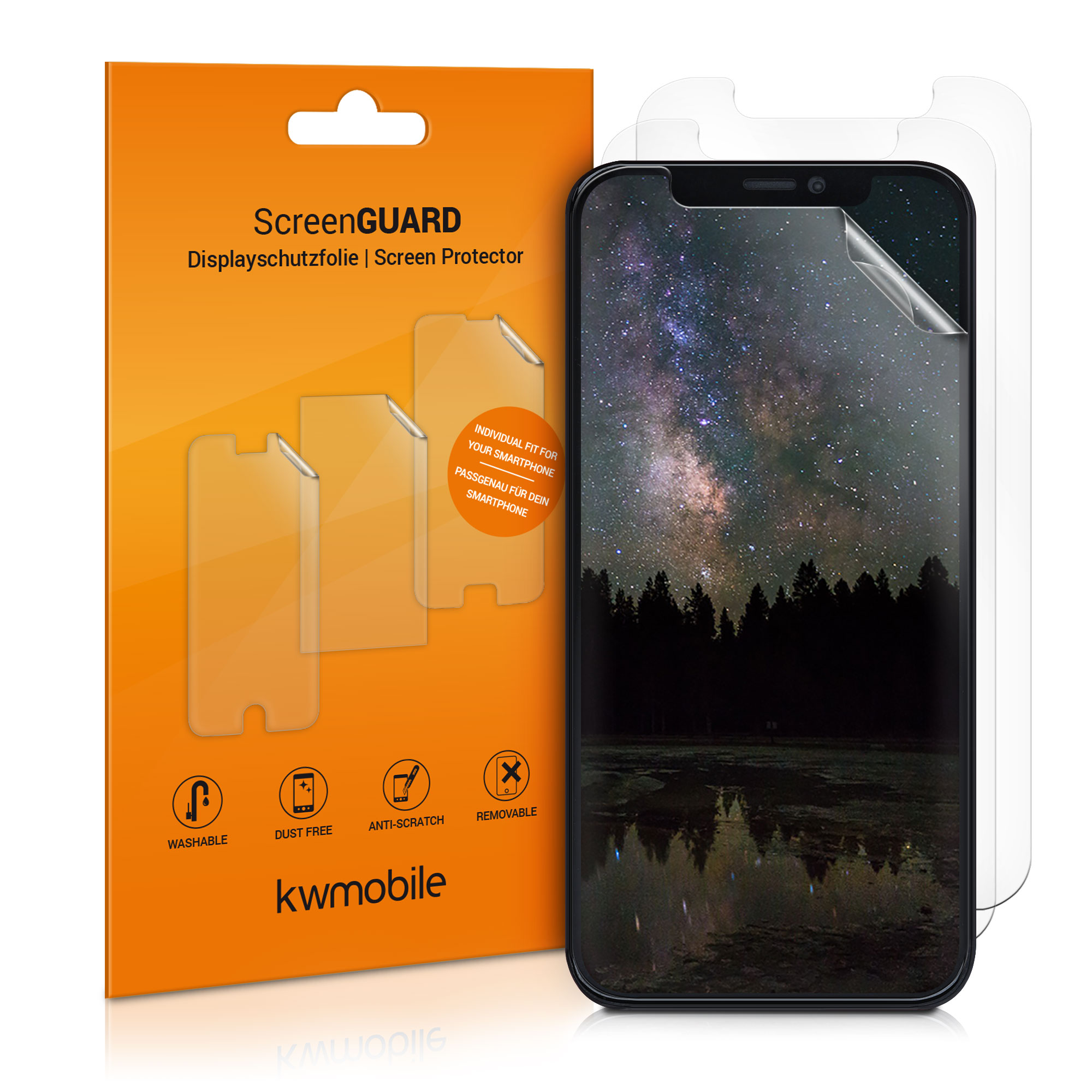 Ochranná fólie kwmobile iPhone 12 / iPhone 12 Pro - 3 ks, čirá