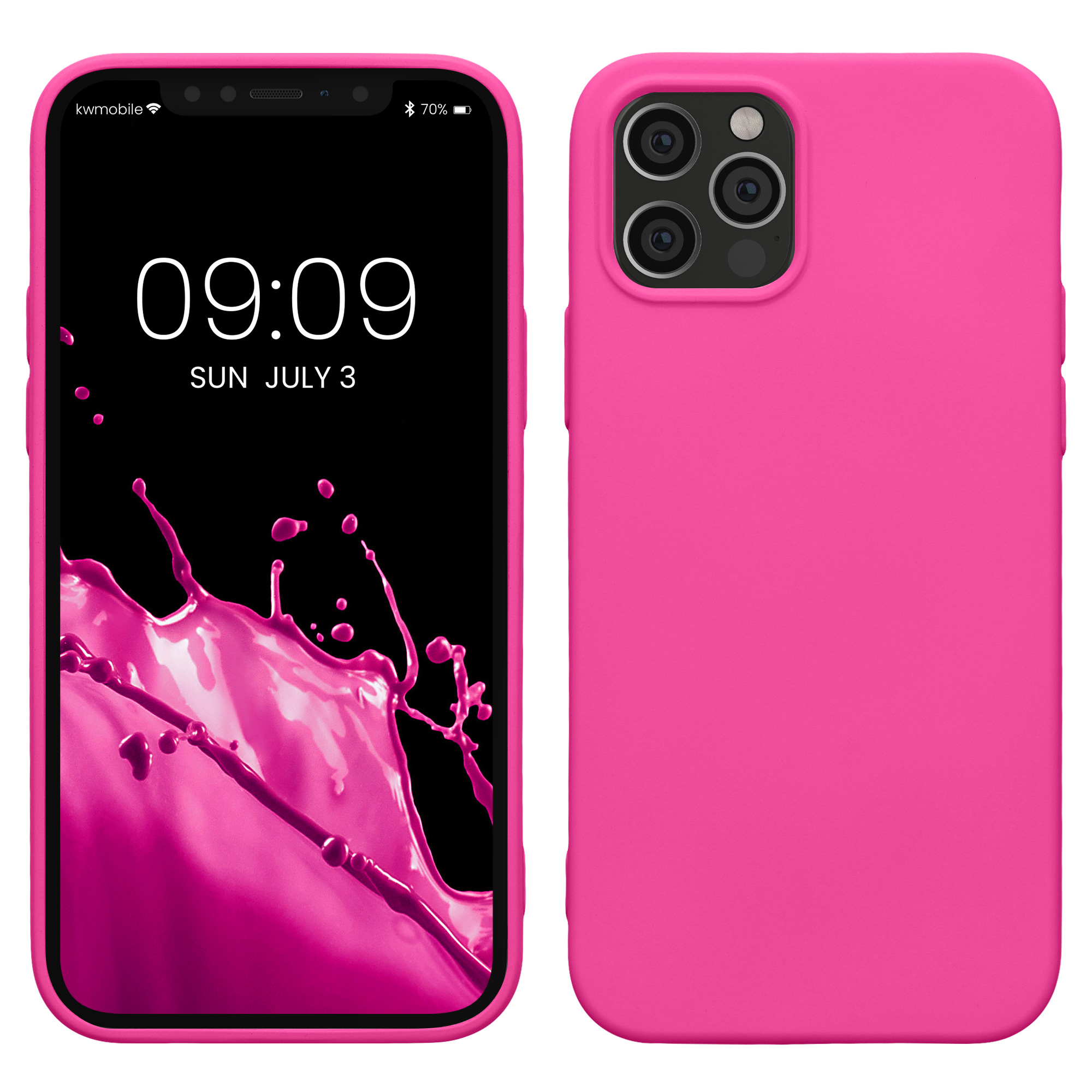 Pouzdro pro Apple iPhone 12 / iPhone 12 Pro kwmobile tenké ochranné silikonové - purpurová