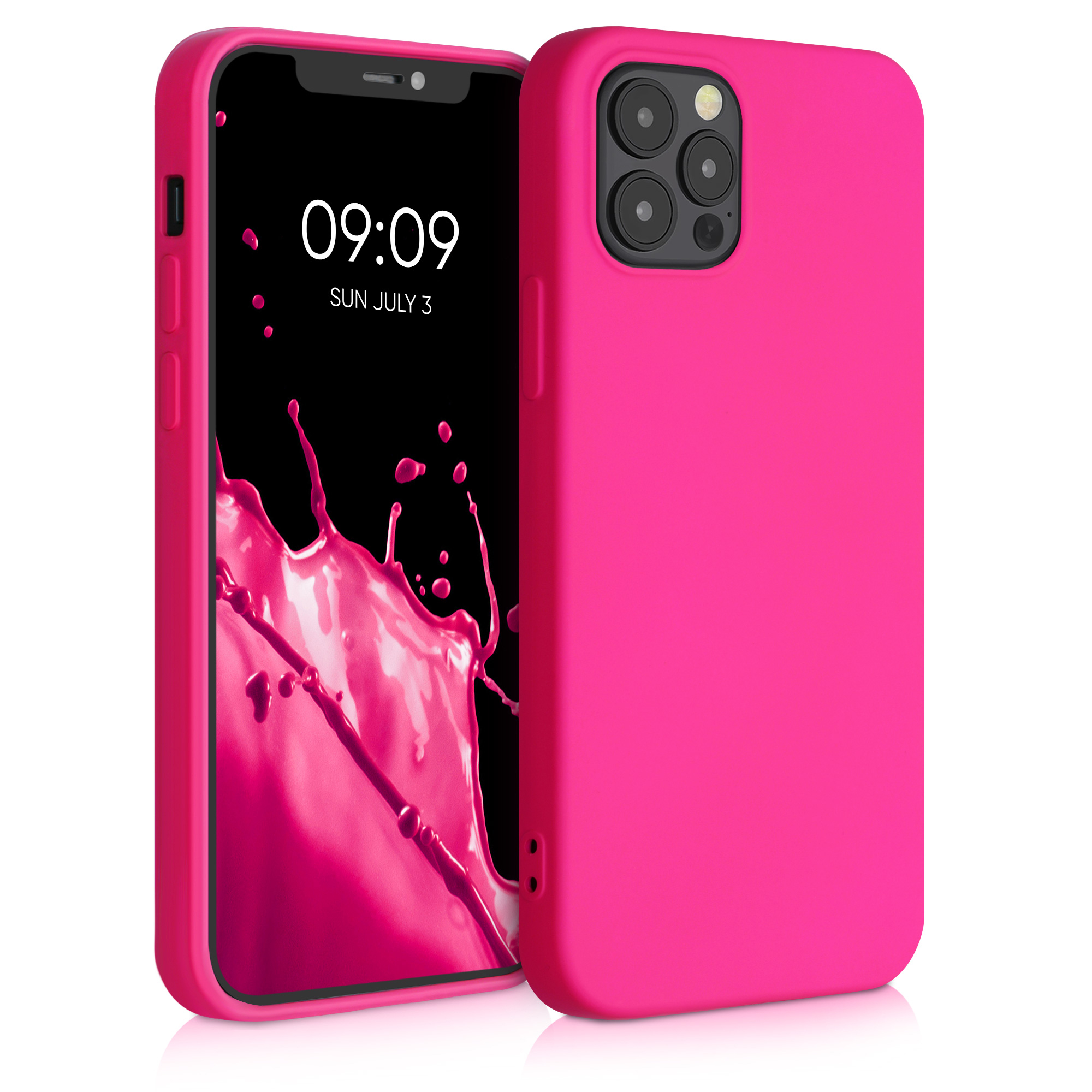 Kryt na mobil kwmobile iPhone 12 / iPhone 12 Pro Case - neonově růžová