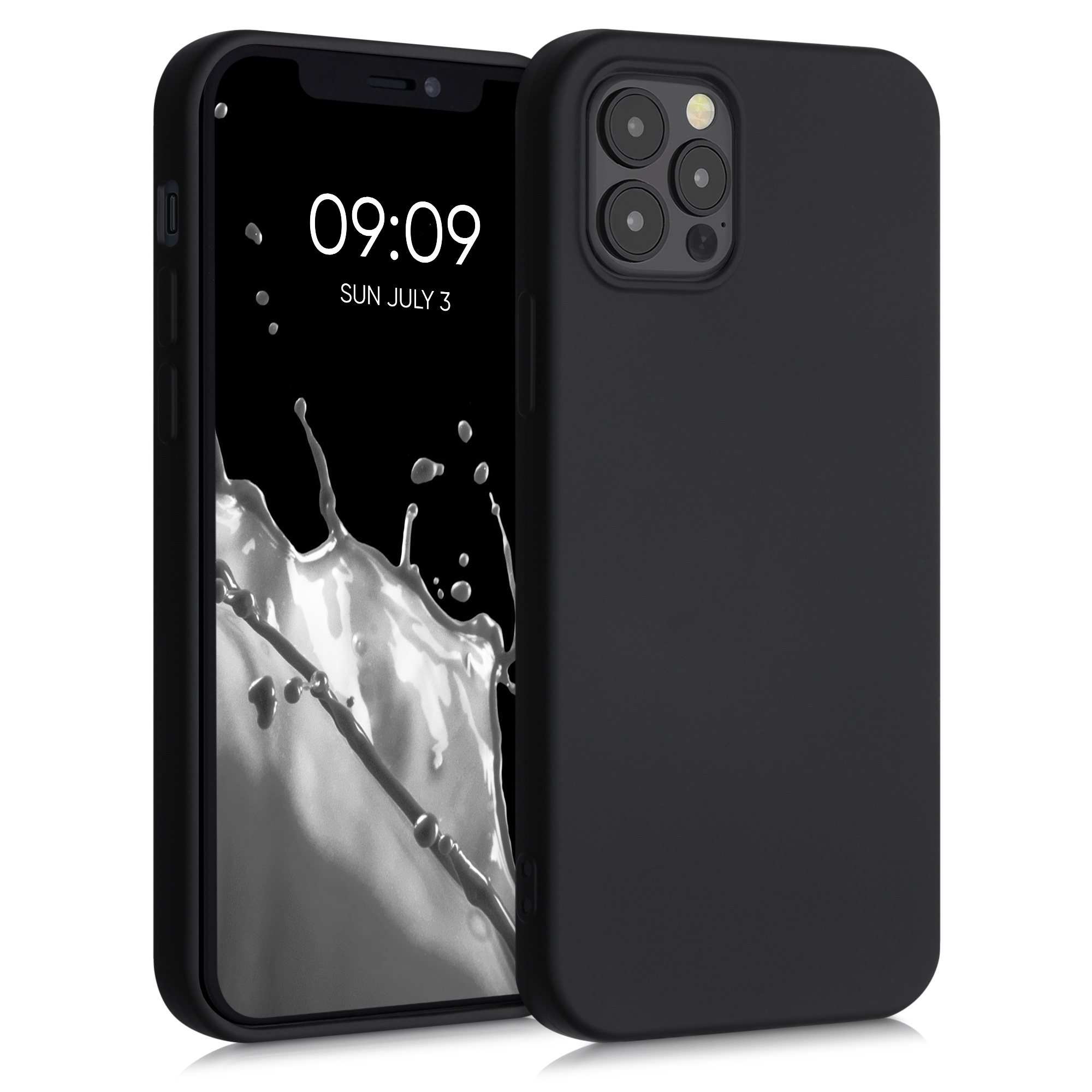 Silikonový kryt kwmobile pro iPhone 12 / iPhone 12 Pro - černá matná
