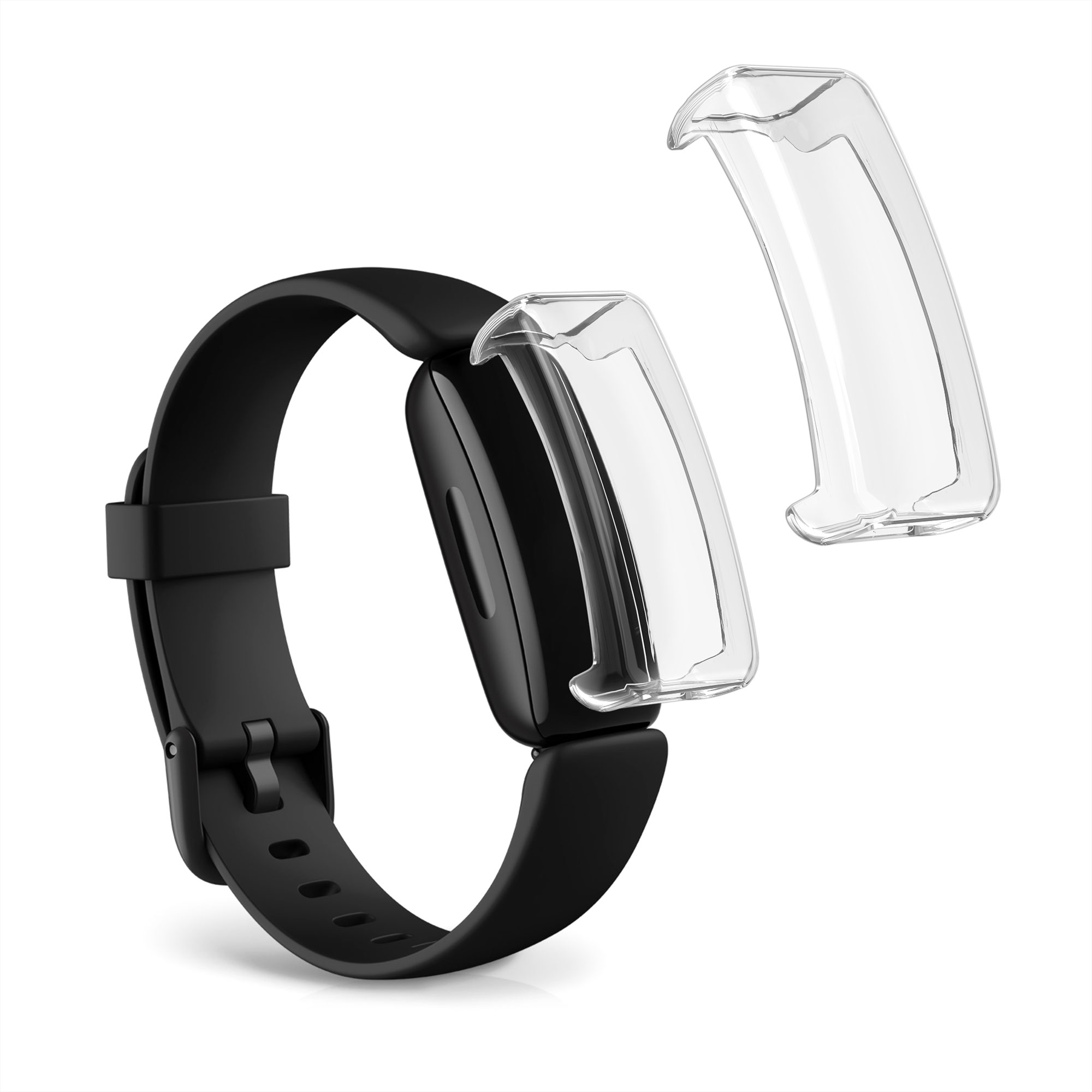 2x obal s ochranným sklem pro Fitbit Inspire 3 / Inspire 2 / Ace 3 kwmobile silikonové - transparentní