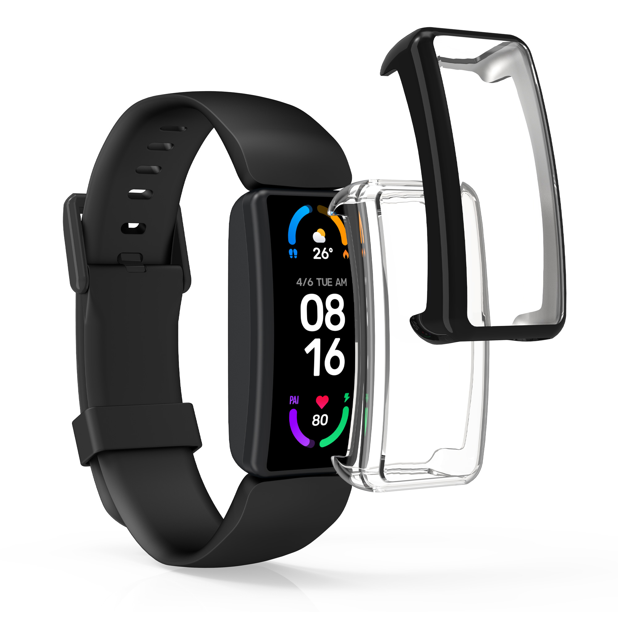 2x Ochranný obal na fitness tracker kwmobile pro Fitbit Inspire 3 / Inspire 2 / Ace 3 - čirá