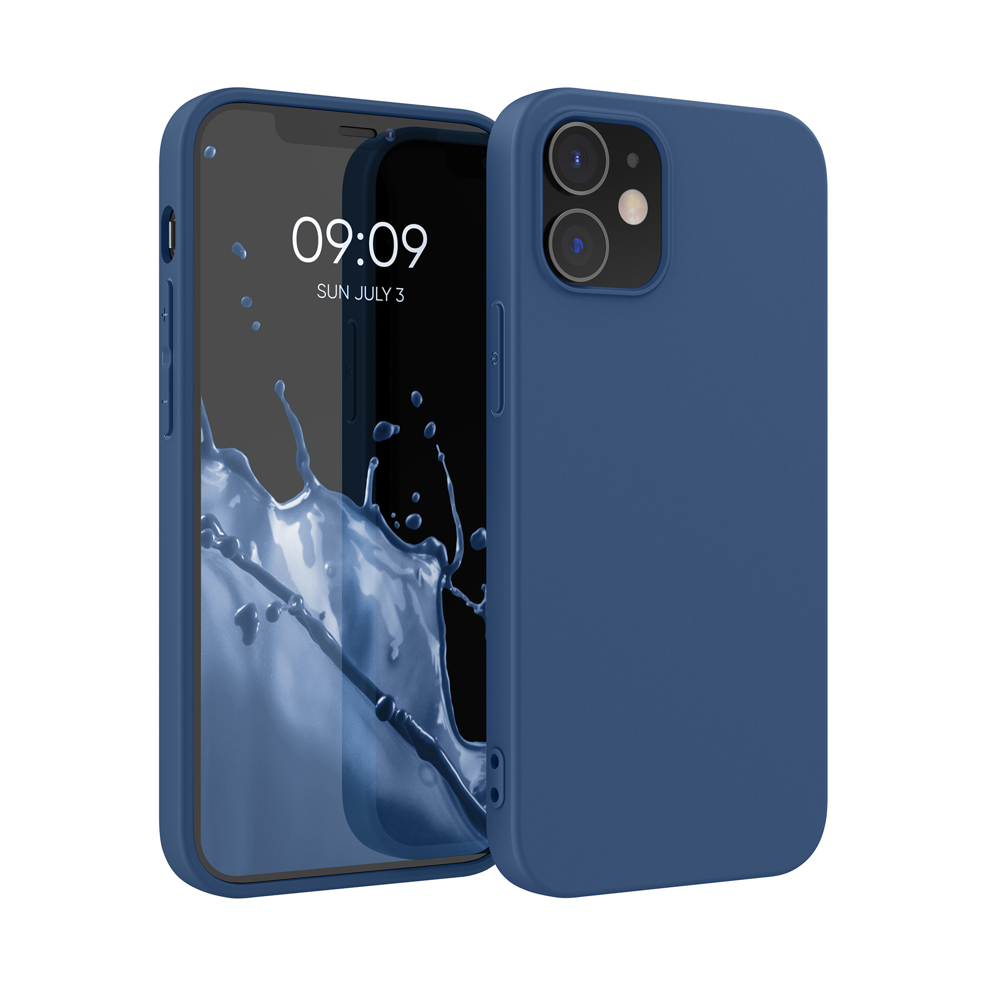 Silikonový kryt kwmobile pro iPhone 12 / iPhone 12 Pro - námořnická modrá