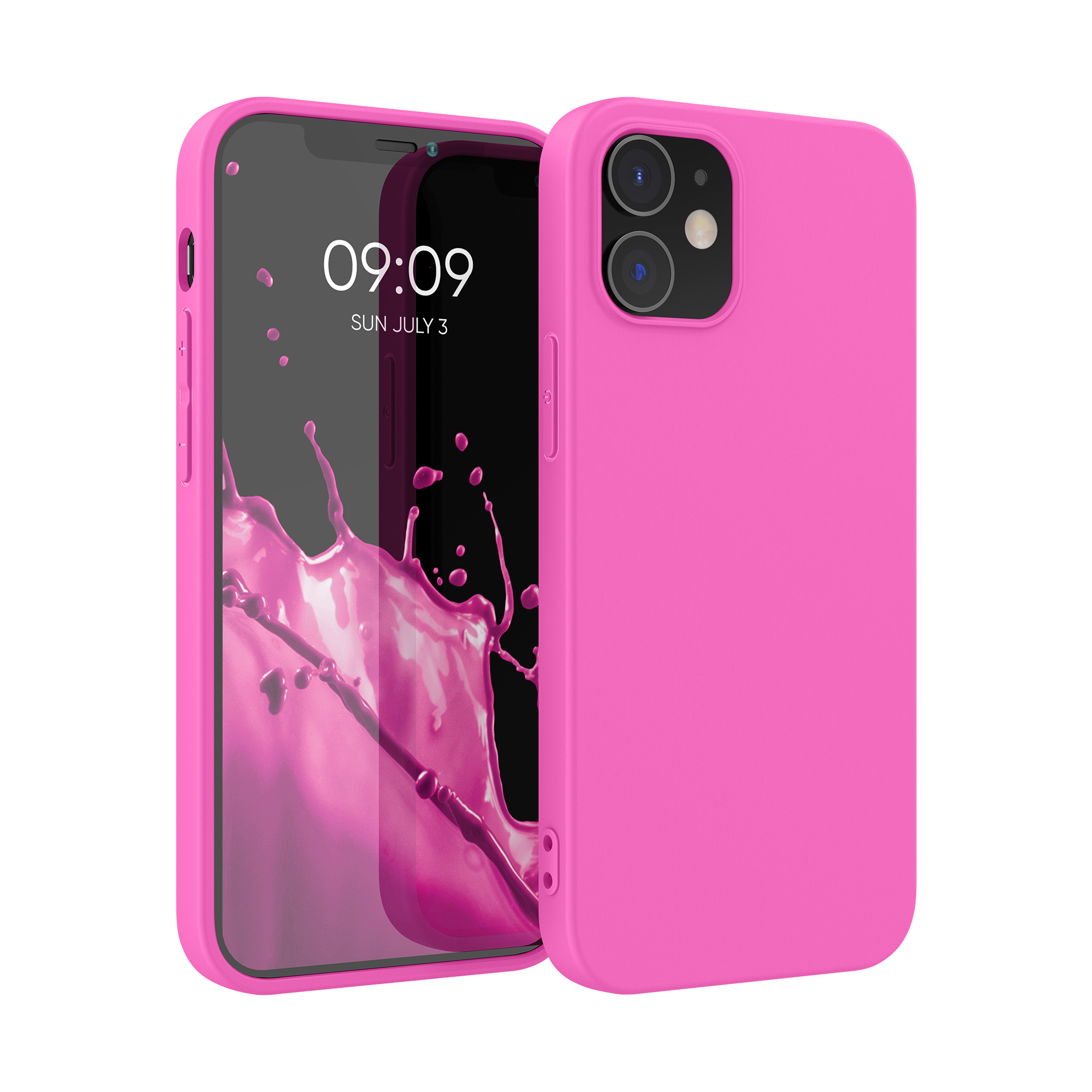 Silikonový kryt kwmobile pro iPhone 12 / iPhone 12 Pro - magenta