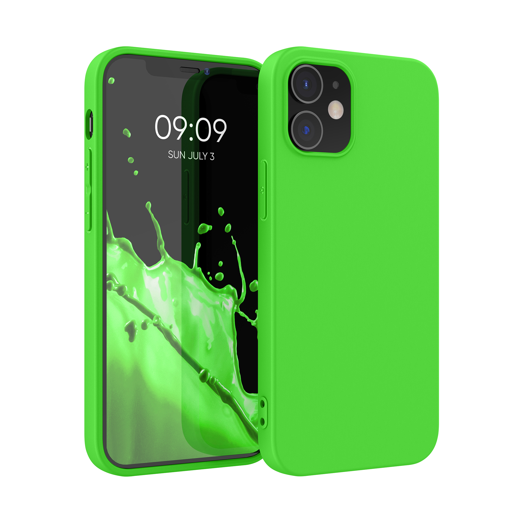 Silikonový kryt kwmobile pro iPhone 12 / iPhone 12 Pro - limetkově zelená