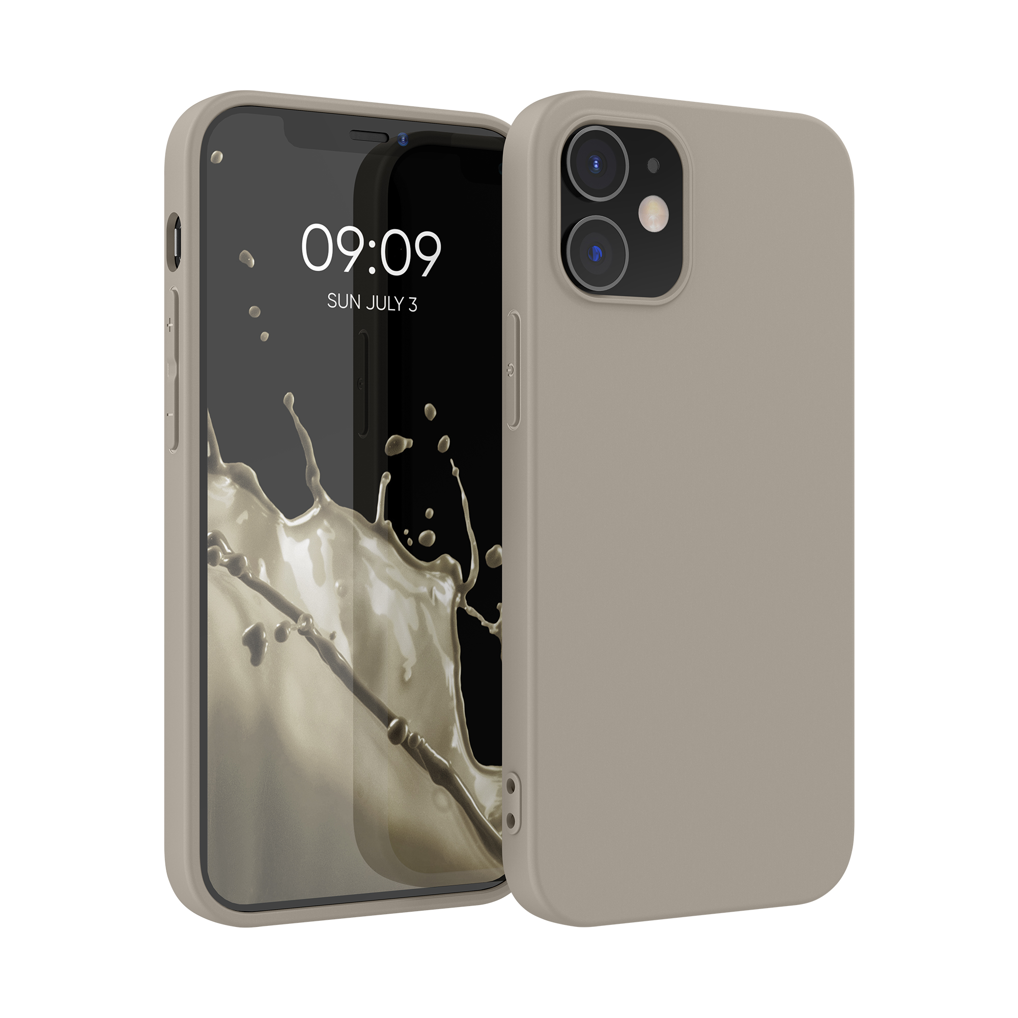 Silikonový kryt kwmobile pro iPhone 12 / iPhone 12 Pro - krémová