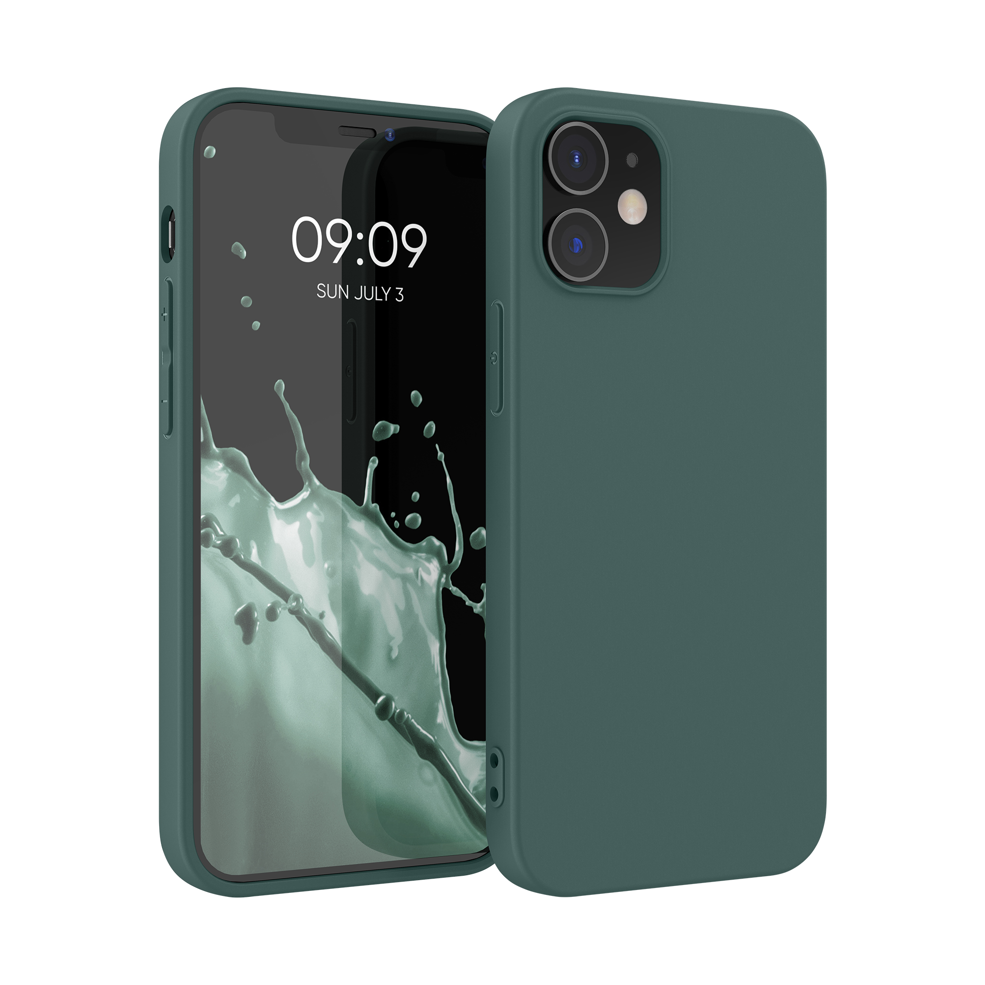 Silikonový kryt kwmobile pro iPhone 12 / iPhone 12 Pro - modrozelená