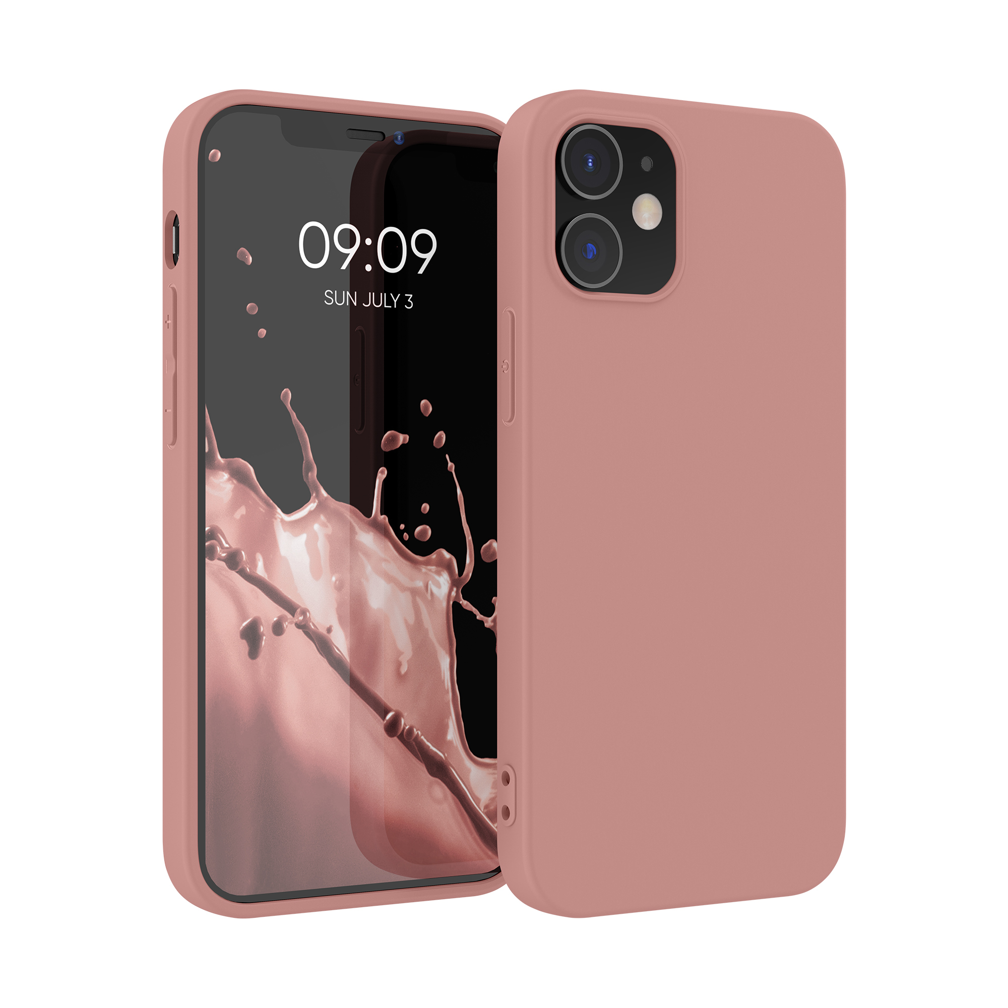 Silikonový kryt kwmobile pro iPhone 12 / iPhone 12 Pro - zimní růžová