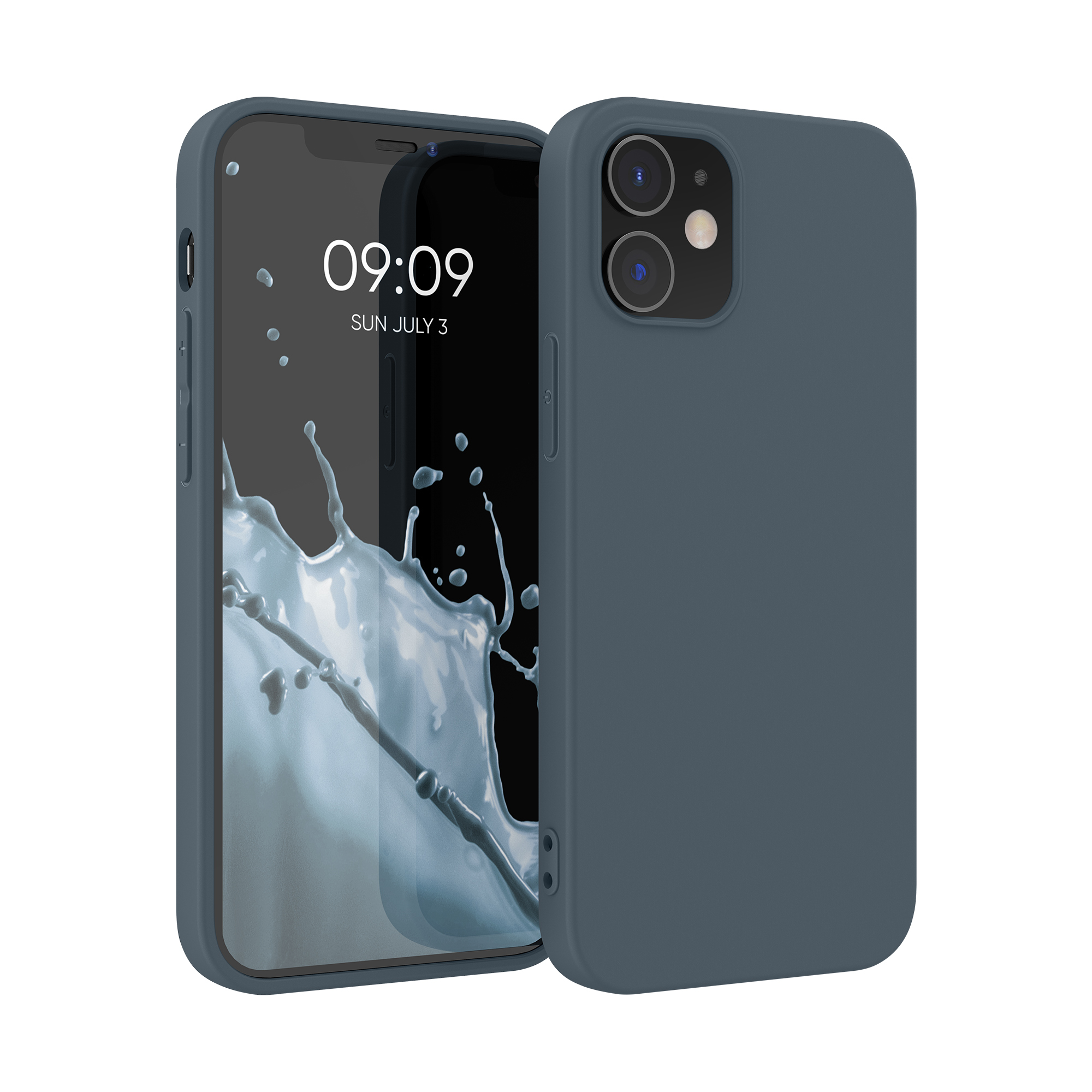 Silikonový kryt kwmobile pro iPhone 12 / iPhone 12 Pro - tmavě břidlicová