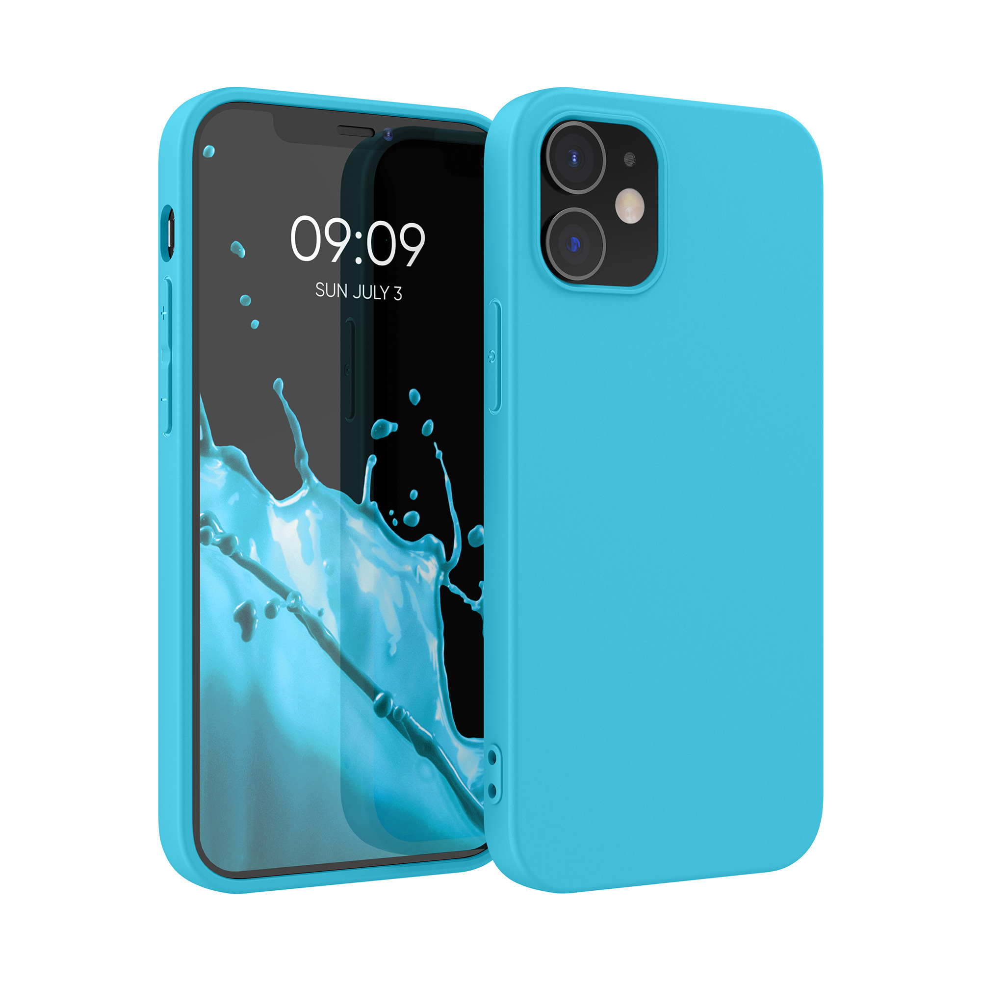 Silikonový kryt kwmobile pro iPhone 12 / iPhone 12 Pro - ledovcová