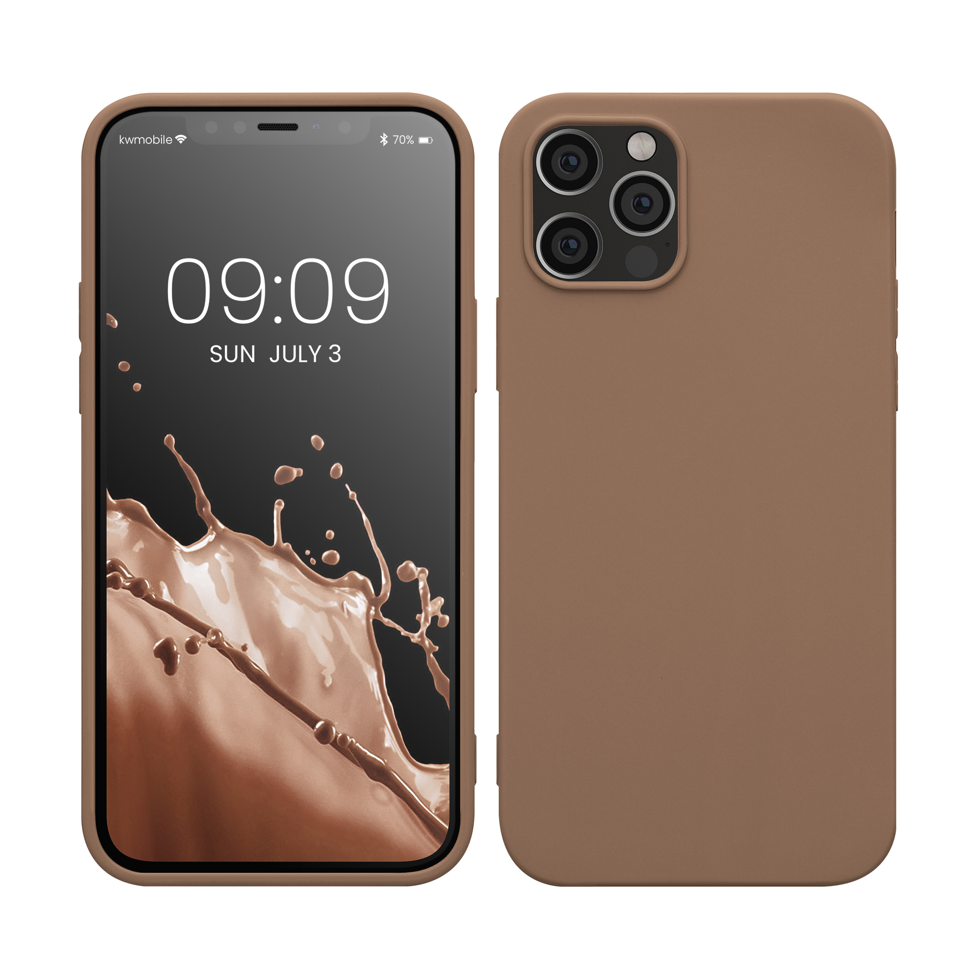 Pouzdro pro Apple iPhone 12 / iPhone 12 Pro kwmobile TPU - kapučínová
