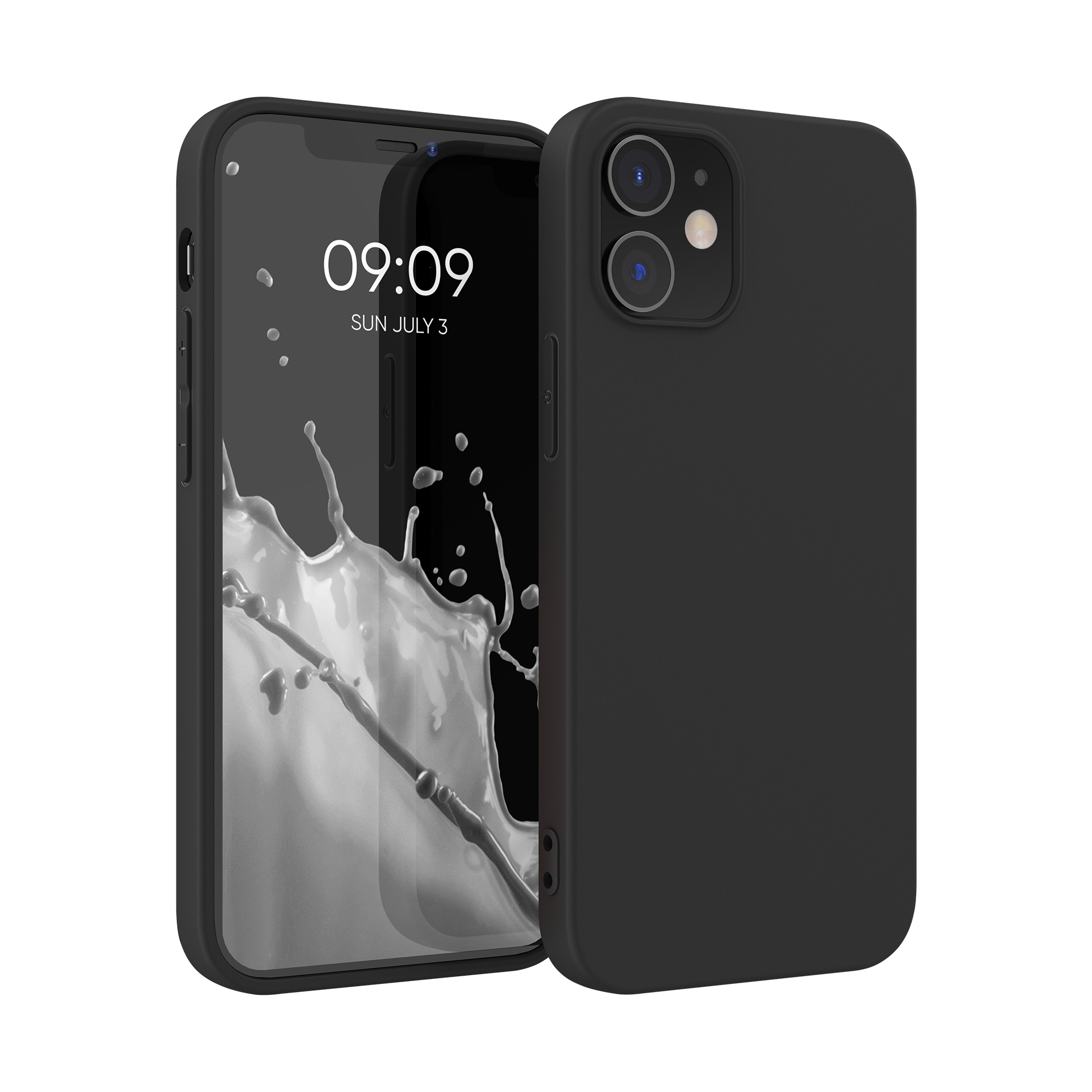 Silikonový kryt kwmobile pro iPhone 12 / iPhone 12 Pro - černá matná