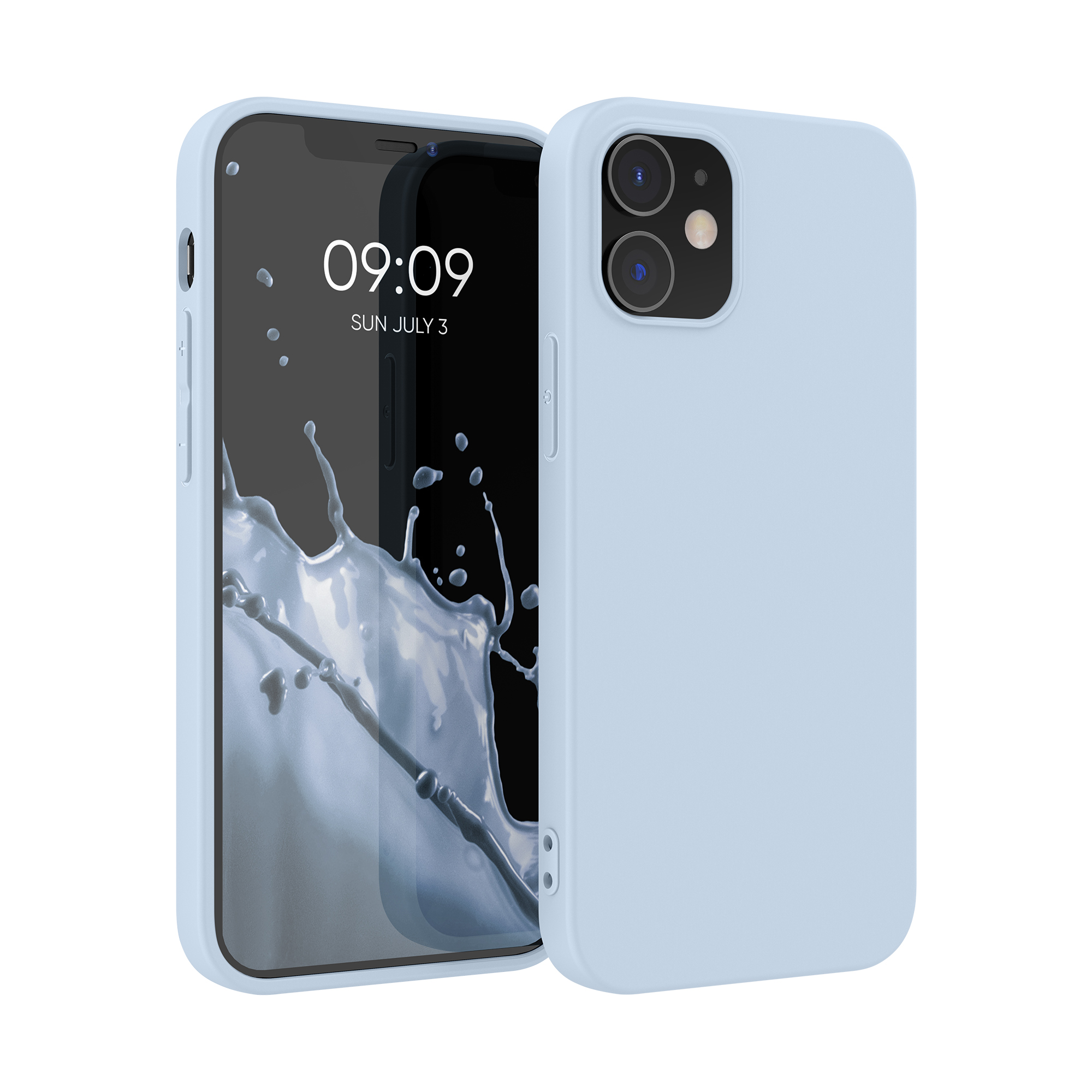 Silikonový kryt kwmobile pro iPhone 12 / iPhone 12 Pro - světle modrá matná