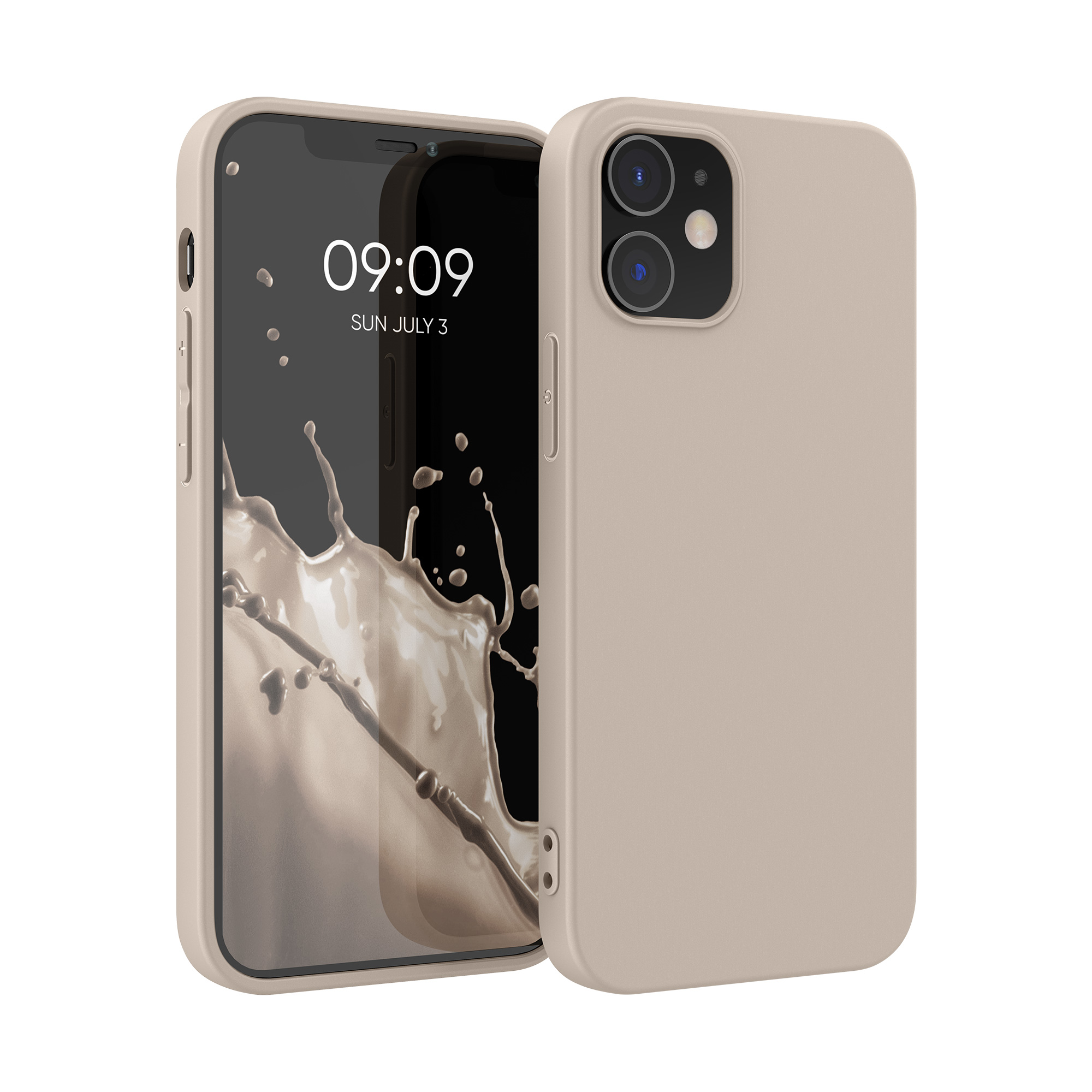 Silikonový kryt kwmobile pro iPhone 12 / iPhone 12 Pro - béžová matná