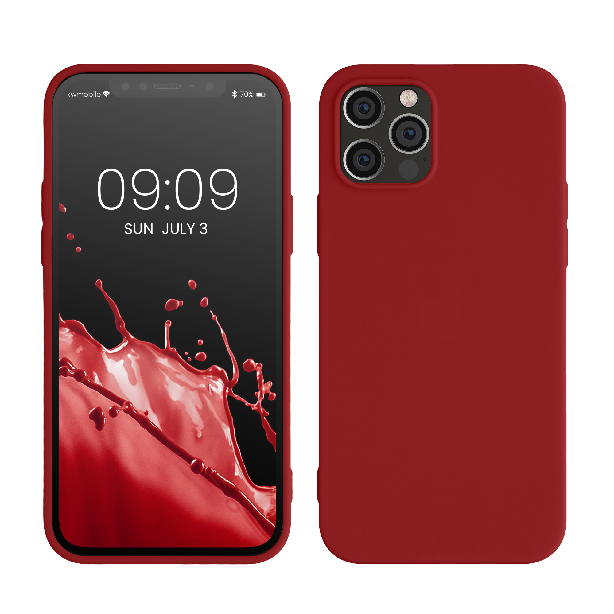 Pouzdro pro Apple iPhone 12 / iPhone 12 Pro kwmobile TPU - rebarborová červená