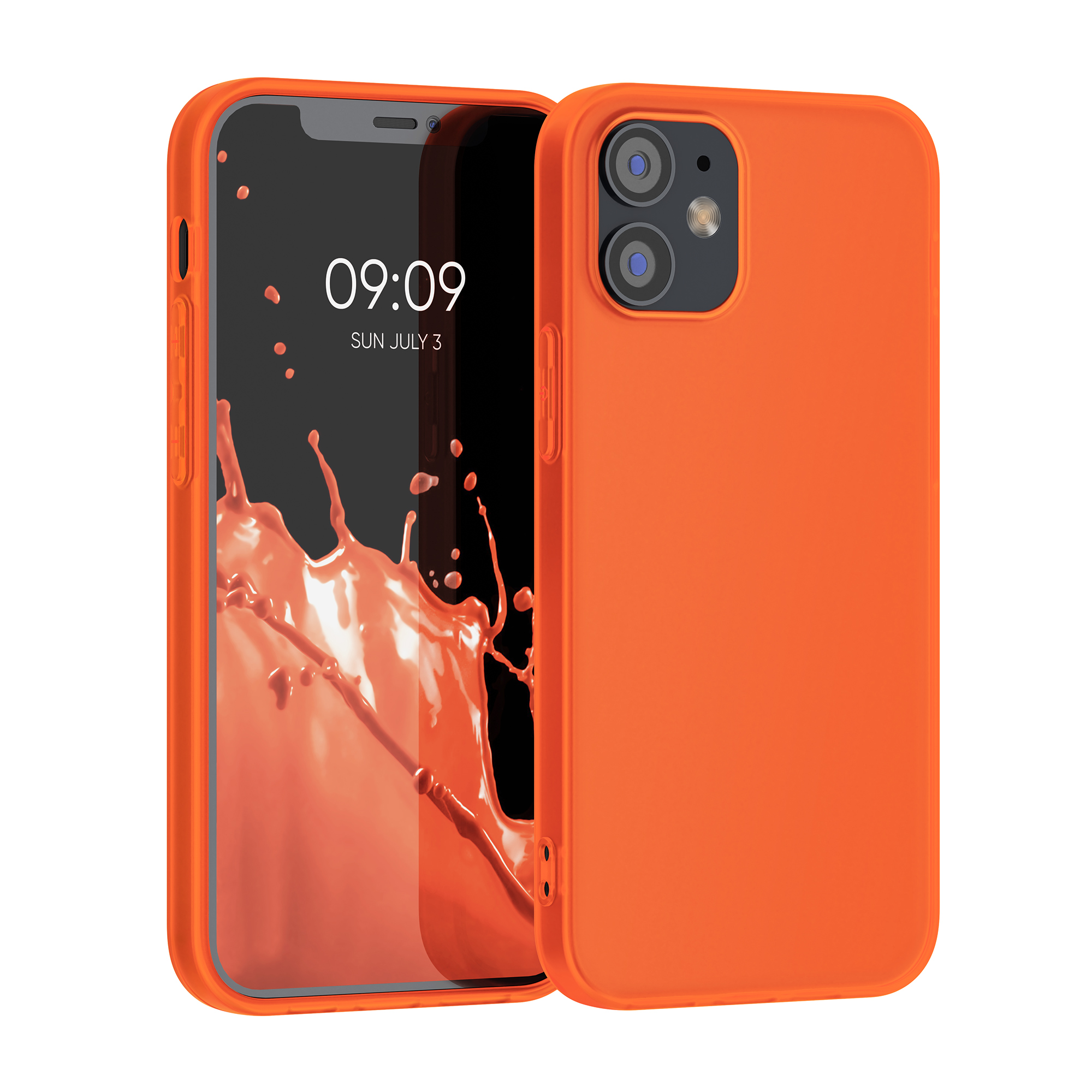 Kryt na mobil kwmobile iPhone 12 / iPhone 12 Pro - neonově oranžová